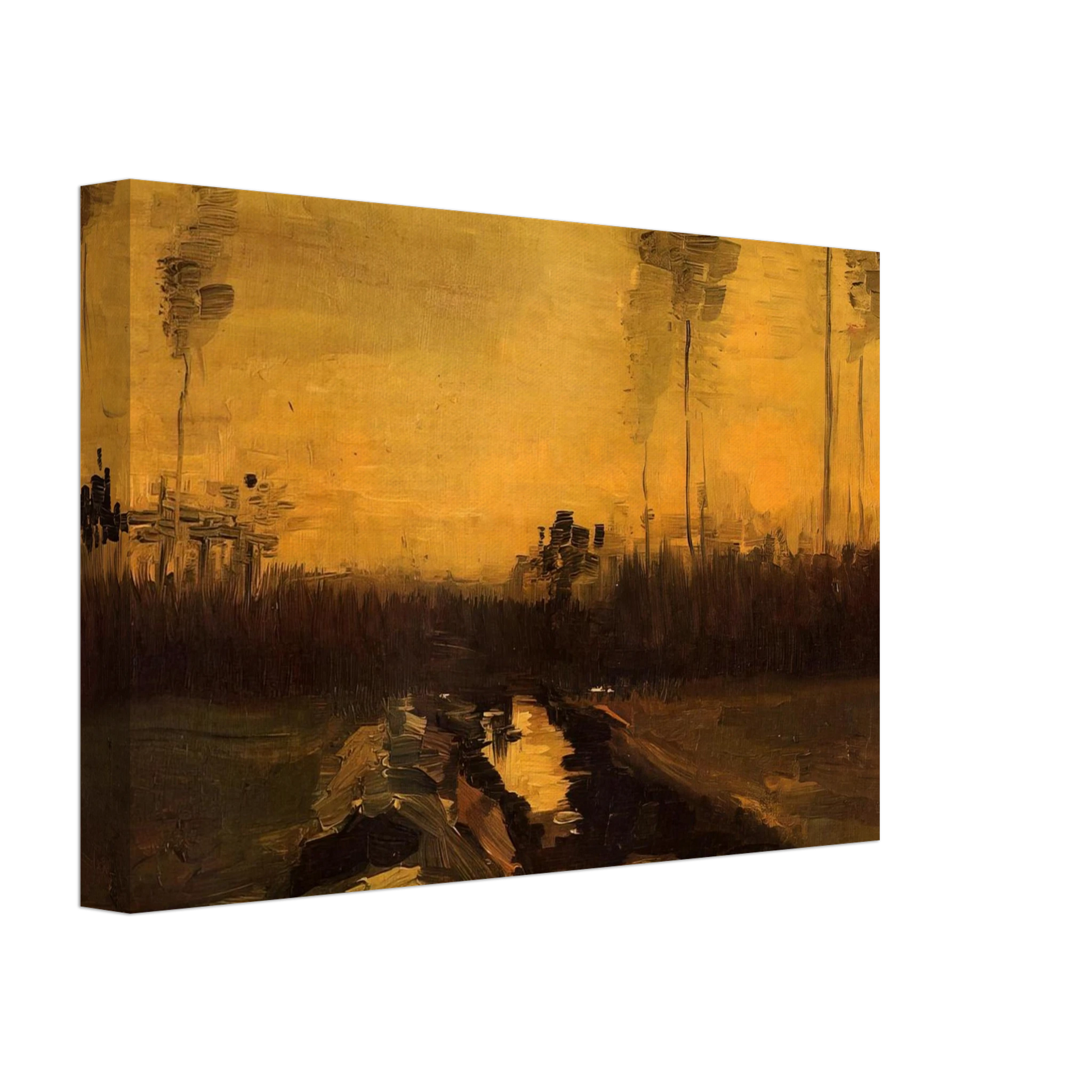 Vincent van Gogh - Landscape at Dusk Canvas - 70x100 cm / 28x40 inches-canvas