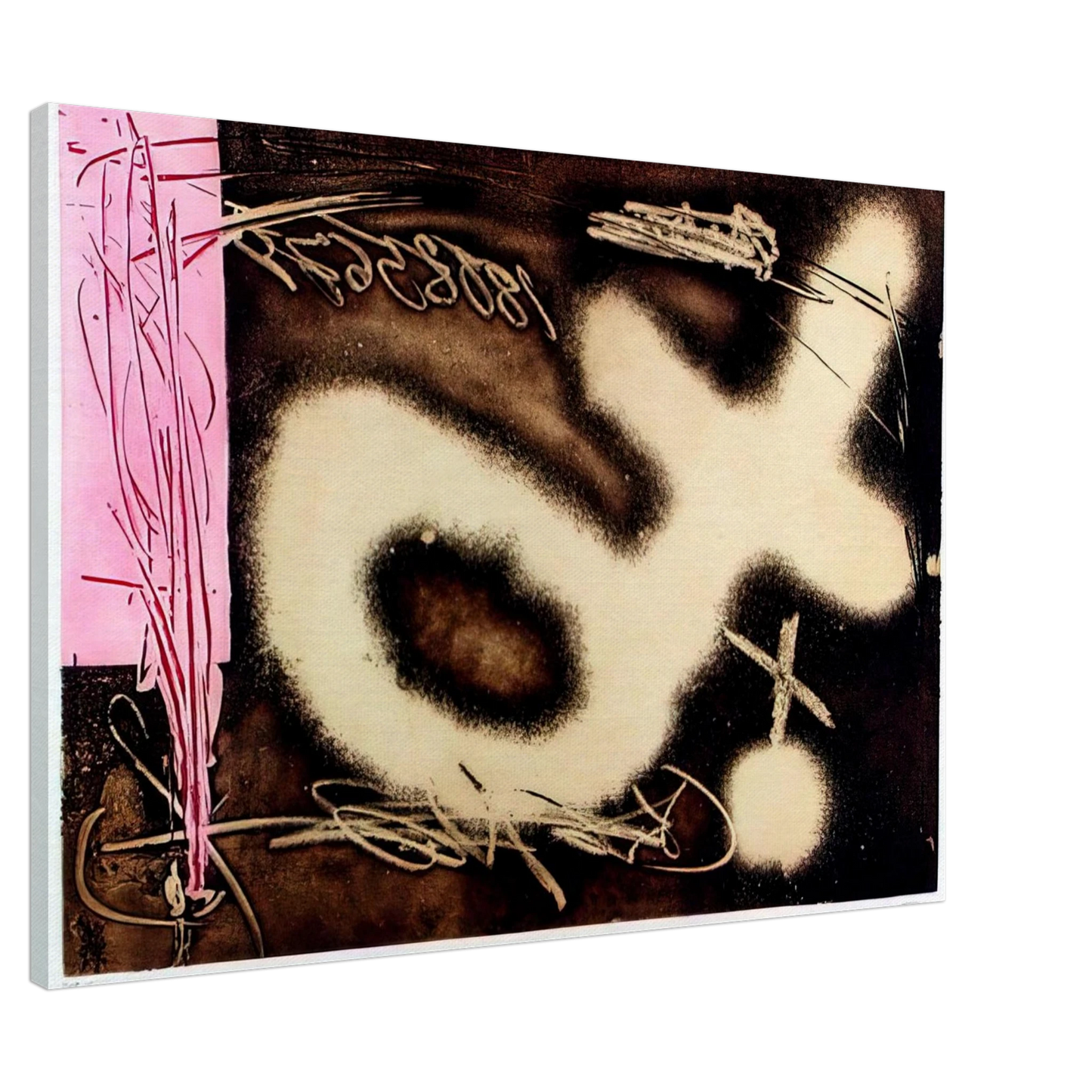 Antoni Tapies - EL P NDULO INM VIL I 1982 Canvas - 20x30 cm / 8x12 inches-canvas