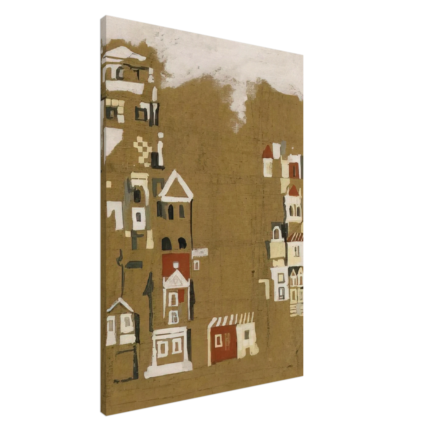 Maria Helena Vieira da Silva - Maisons - 1946 Canvas - 20x30 cm / 8x12 inches-canvas