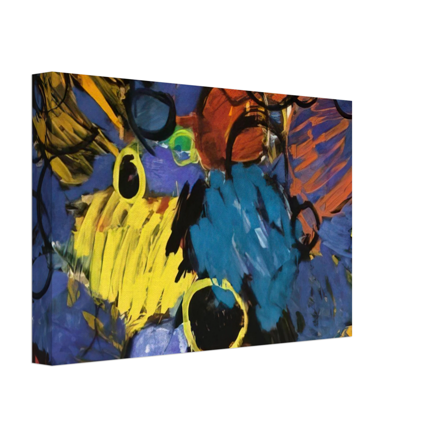 Ernst Wilhelm Nay - Motion - 1962 Canvas - 40x60 cm / 16x24 inches-canvas