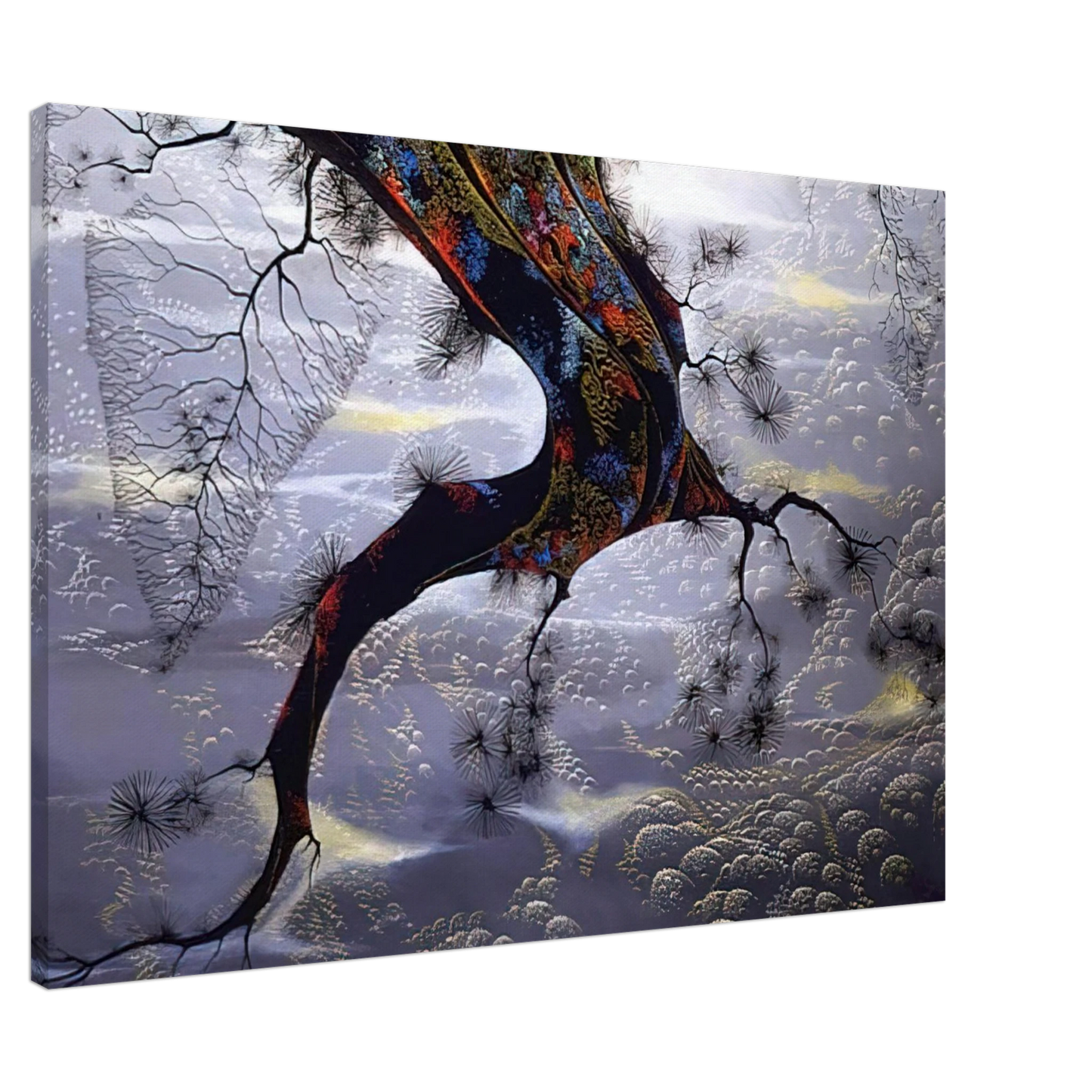 Eyvind Earle - Pine Branch Canvas - 20x30 cm / 8x12 inches-canvas