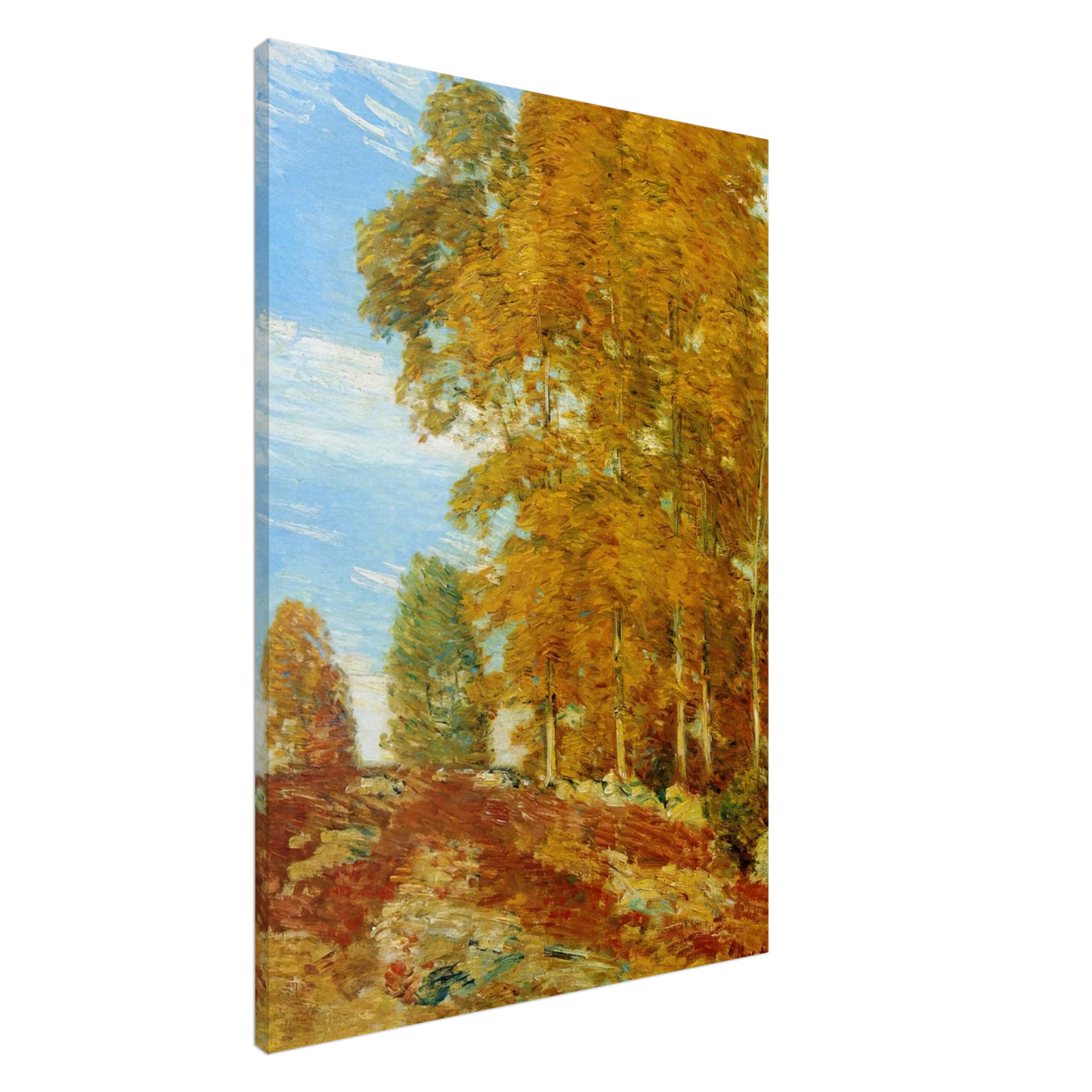 Childe Hassam - Autumn Hilltop, New England Canvas - 20x30 cm / 8x12 inches-canvas