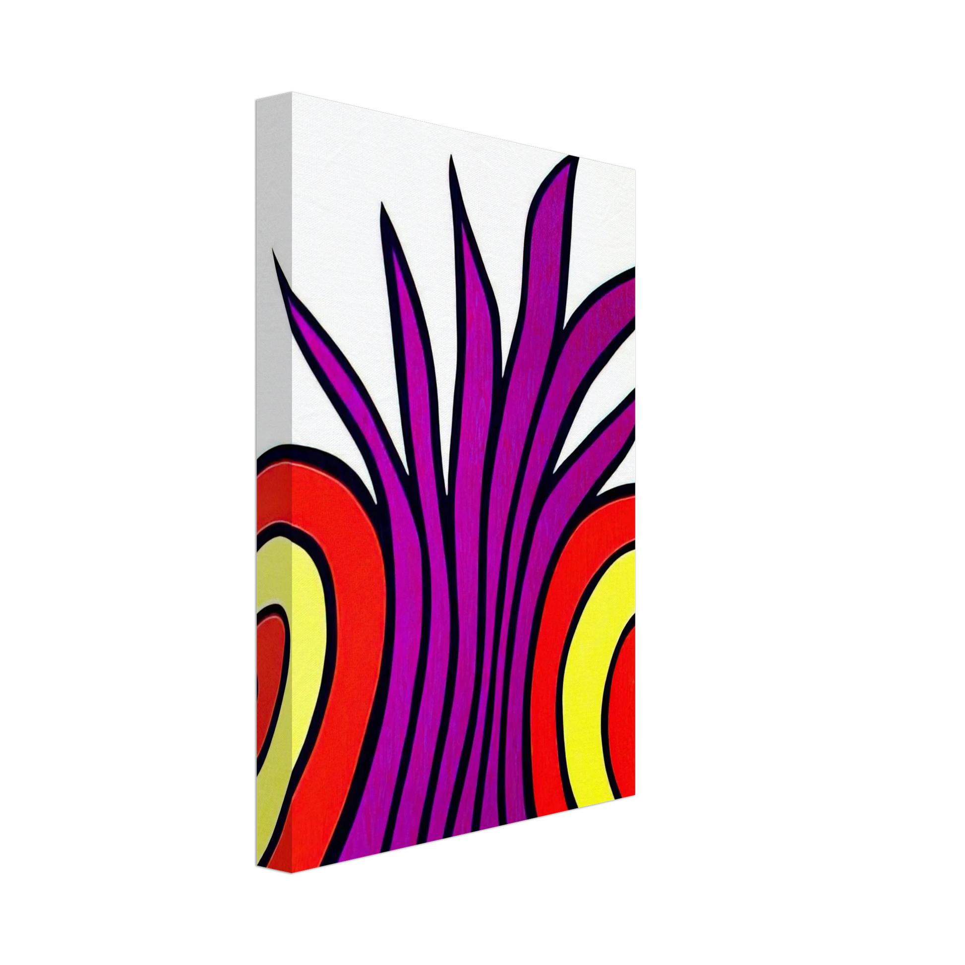 Nicholas Krushenick - James Bond Meets Pussy Galore - 1965 Canvas - 40x60 cm / 16x24 inches-canvas