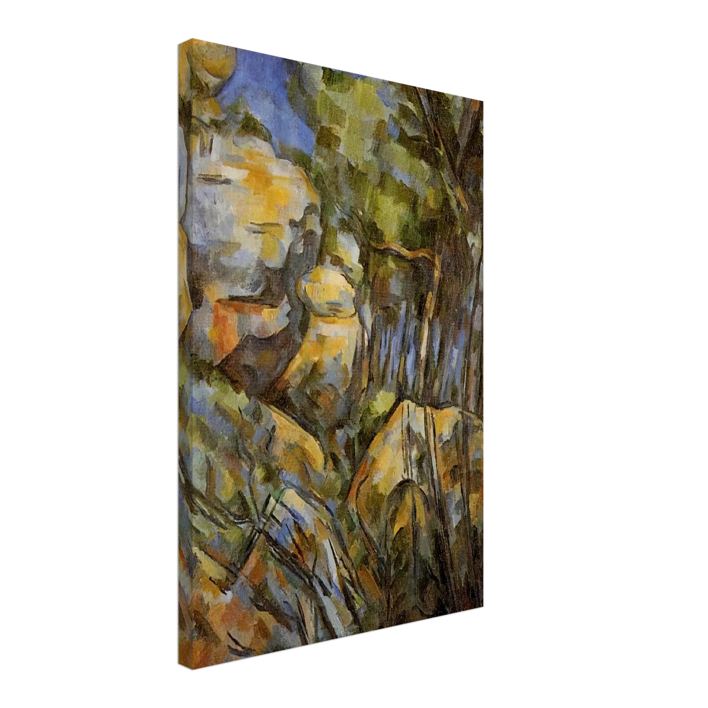 Paul Cezanne - Rocks near the Caves below the Chateau Noir Canvas - 40x60 cm / 16x24 inches-canvas