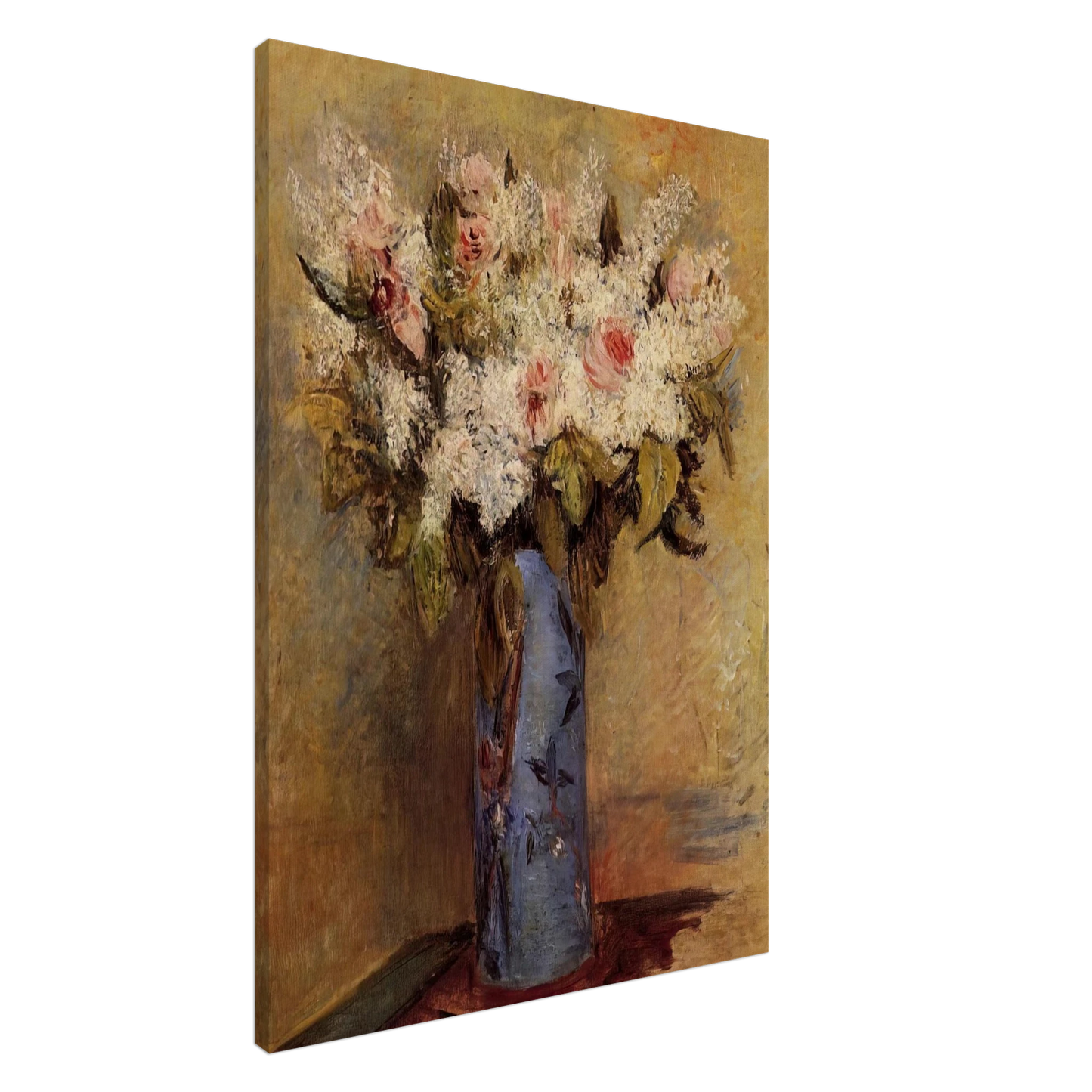 Pierre-Auguste Renoir - Vase of Lilacs and Roses Canvas - 20x30 cm / 8x12 inches-canvas