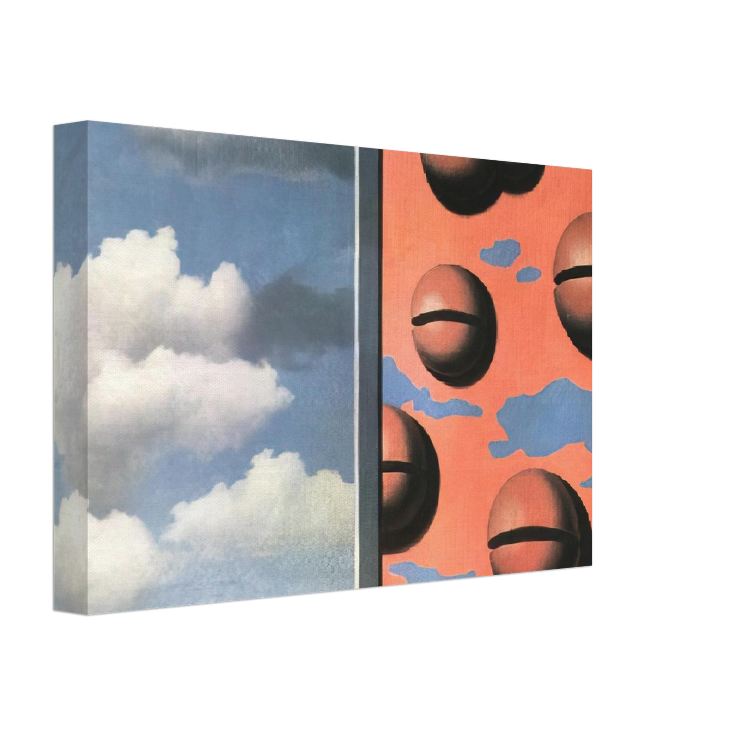 Rene Magritte - PINK BELLES TATTERED SKIES 1930 Canvas - 70x100 cm / 28x40 inches-canvas