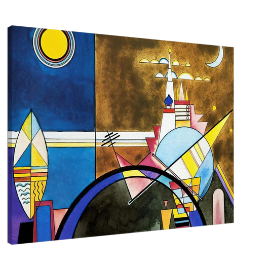 Wassily Kandinsky - PICTURE XVI THE GREAT GATE OF KIEV STAGE SET FOR MUSSORGSKY S PICTURES AT AN EXHIBITION IN 1928 Canvas - 20x30 cm / 8x12 inches-canvas