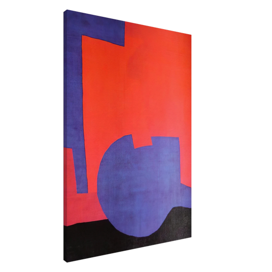 Serge Poliakoff - Composition rouge - 1968 Canvas - 20x30 cm / 8x12 inches-canvas