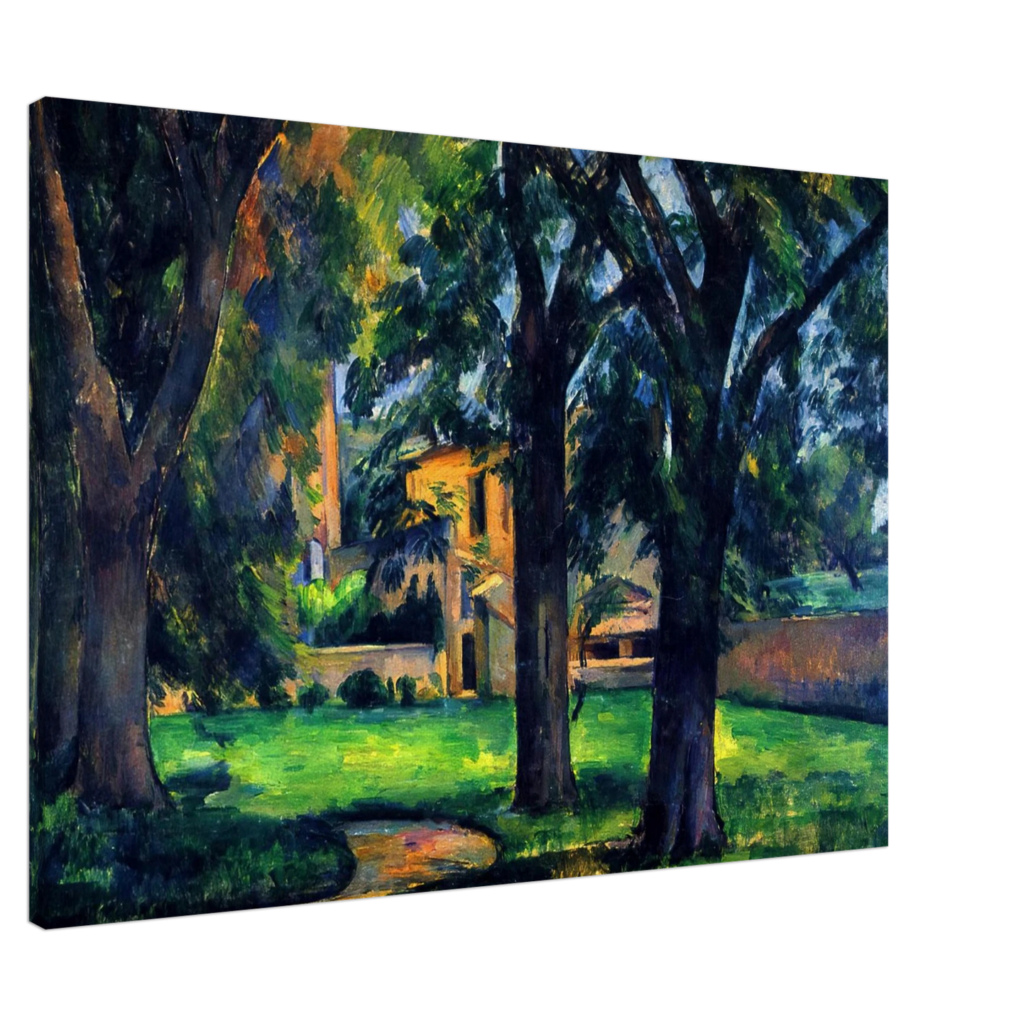 Paul Cezanne - Chestnut Tree and Farm Canvas - 20x30 cm / 8x12 inches-canvas