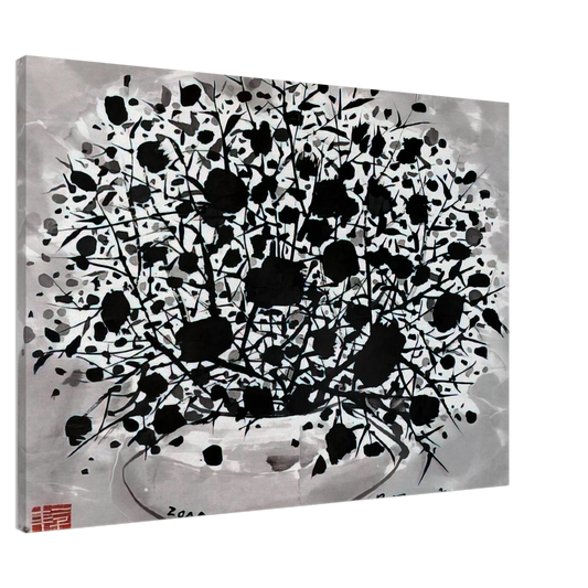 Wu Guanzhong - Flower - 2000 Canvas - 20x30 cm / 8x12 inches-canvas