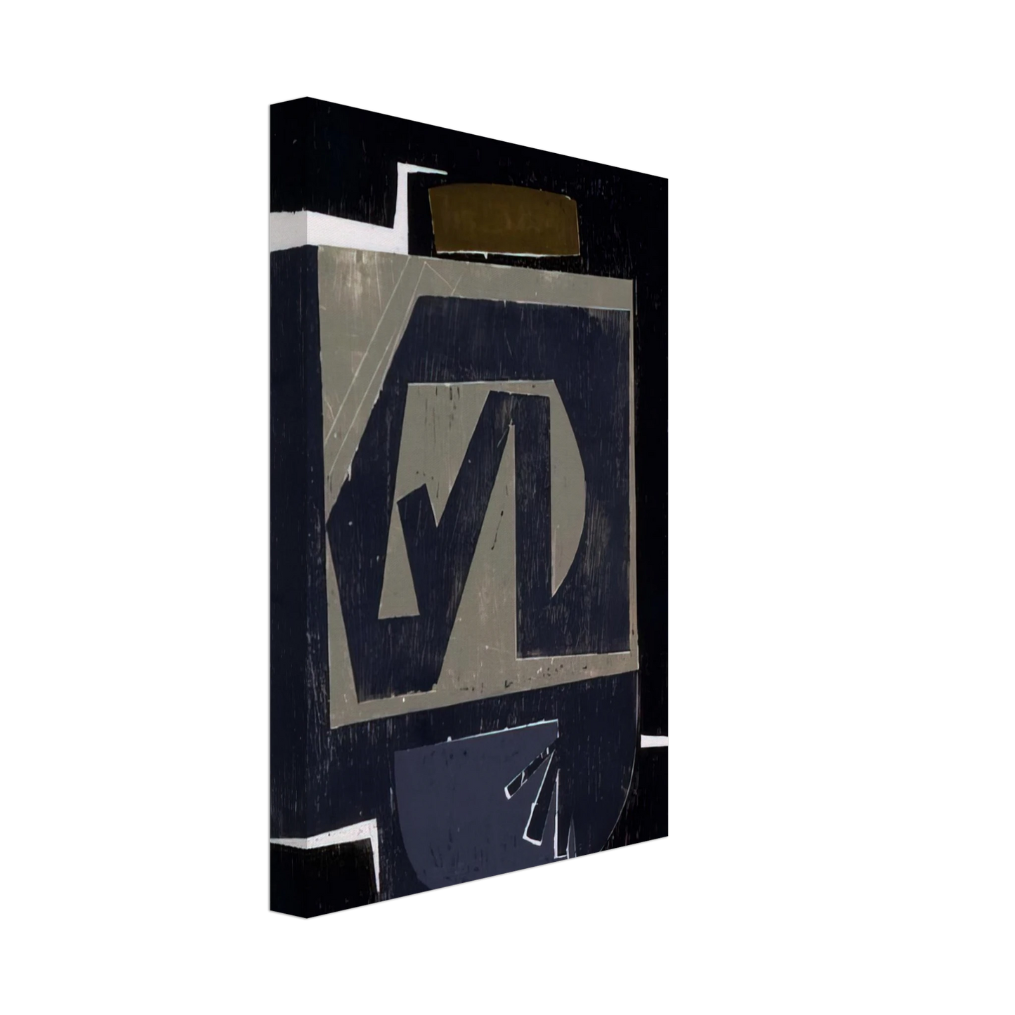 Will Barnet - Big Grey - 1962 United States Canvas - 40x60 cm / 16x24 inches-canvas