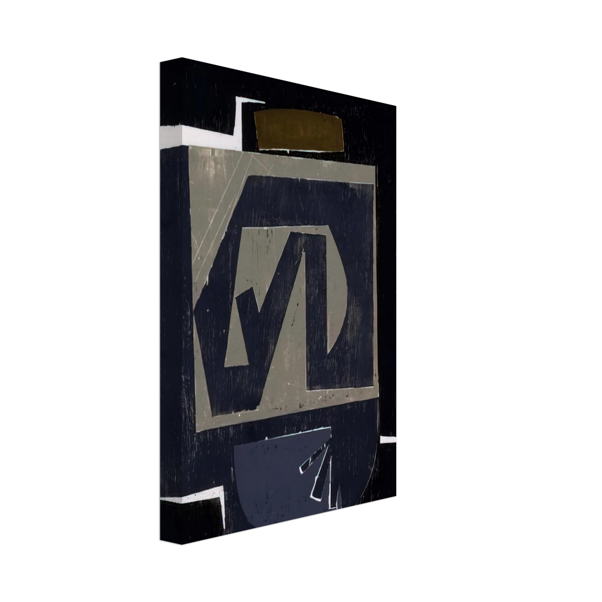 Will Barnet - Big Grey - 1962 United States Canvas - 40x60 cm / 16x24 inches-canvas