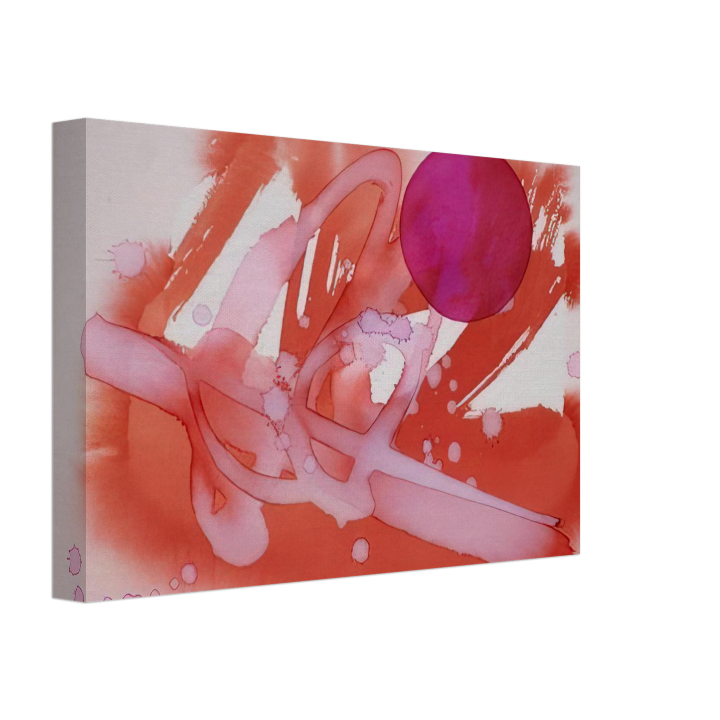 Luis Feito - UNTITLED PURPLE AND RED Canvas - 40x60 cm / 16x24 inches-canvas