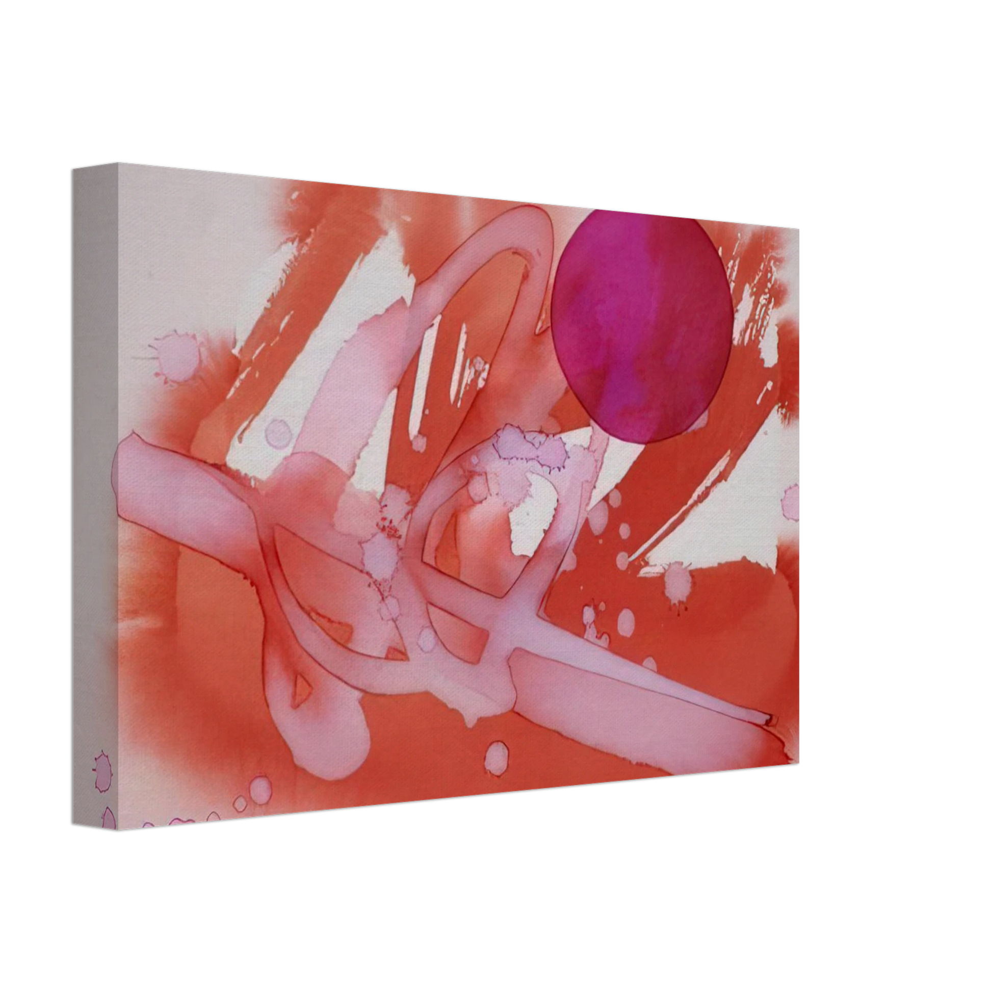 Luis Feito - UNTITLED PURPLE AND RED Canvas - 40x60 cm / 16x24 inches-canvas