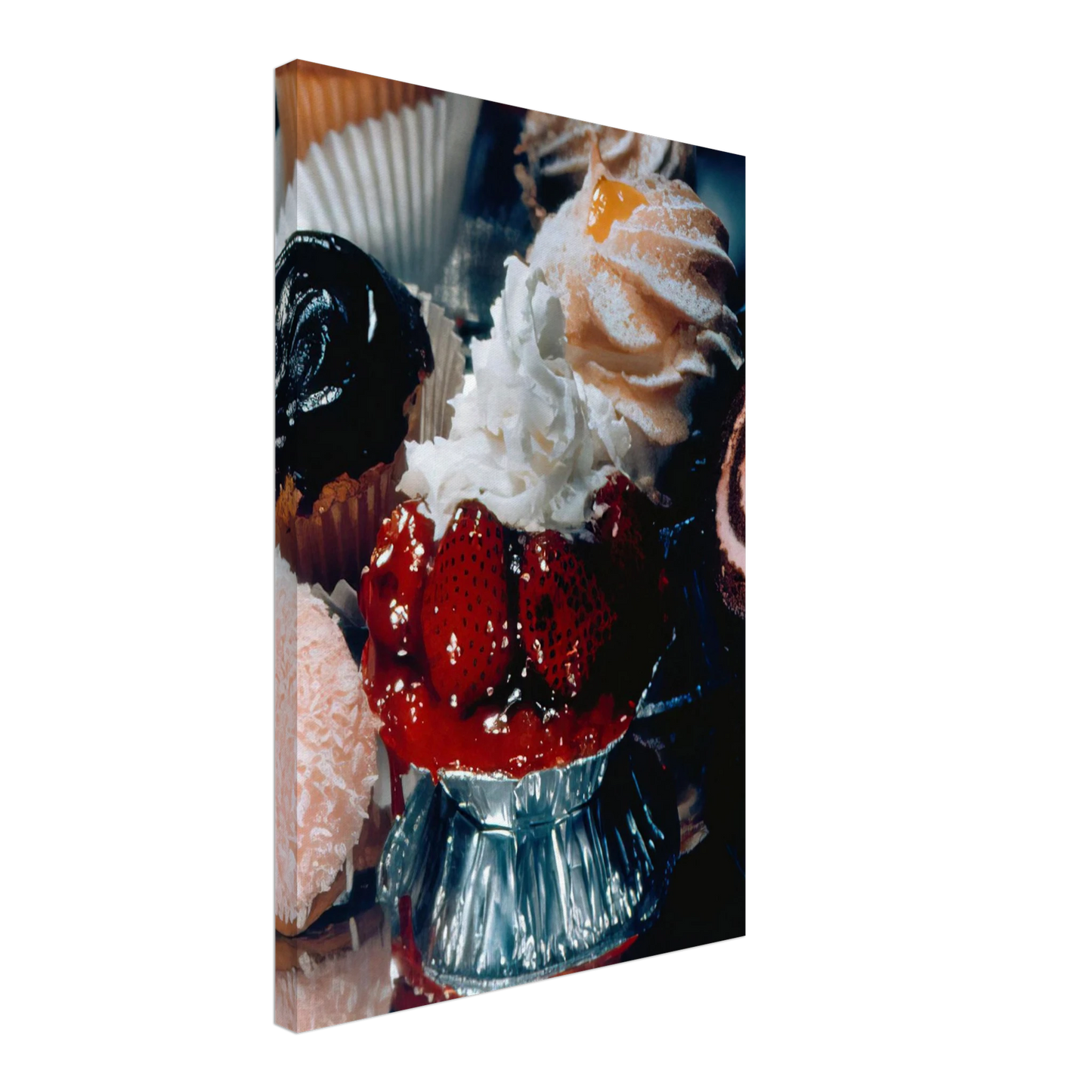 Audrey Flack - STRAWBERRY TART SUPREME 1974 Canvas - 40x60 cm / 16x24 inches-canvas