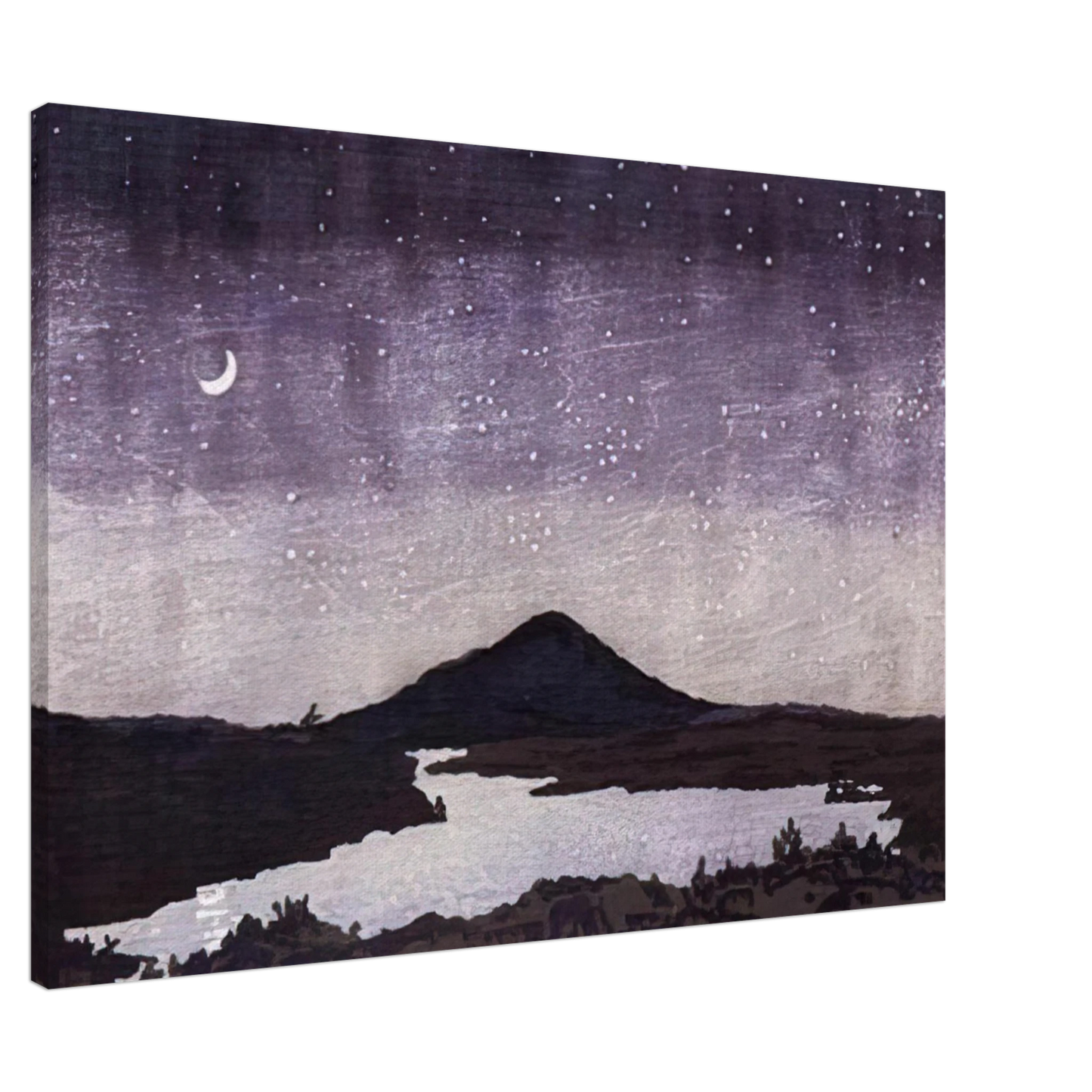 Neil Welliver - Night Scene - 1982 Canvas - 20x30 cm / 8x12 inches-canvas