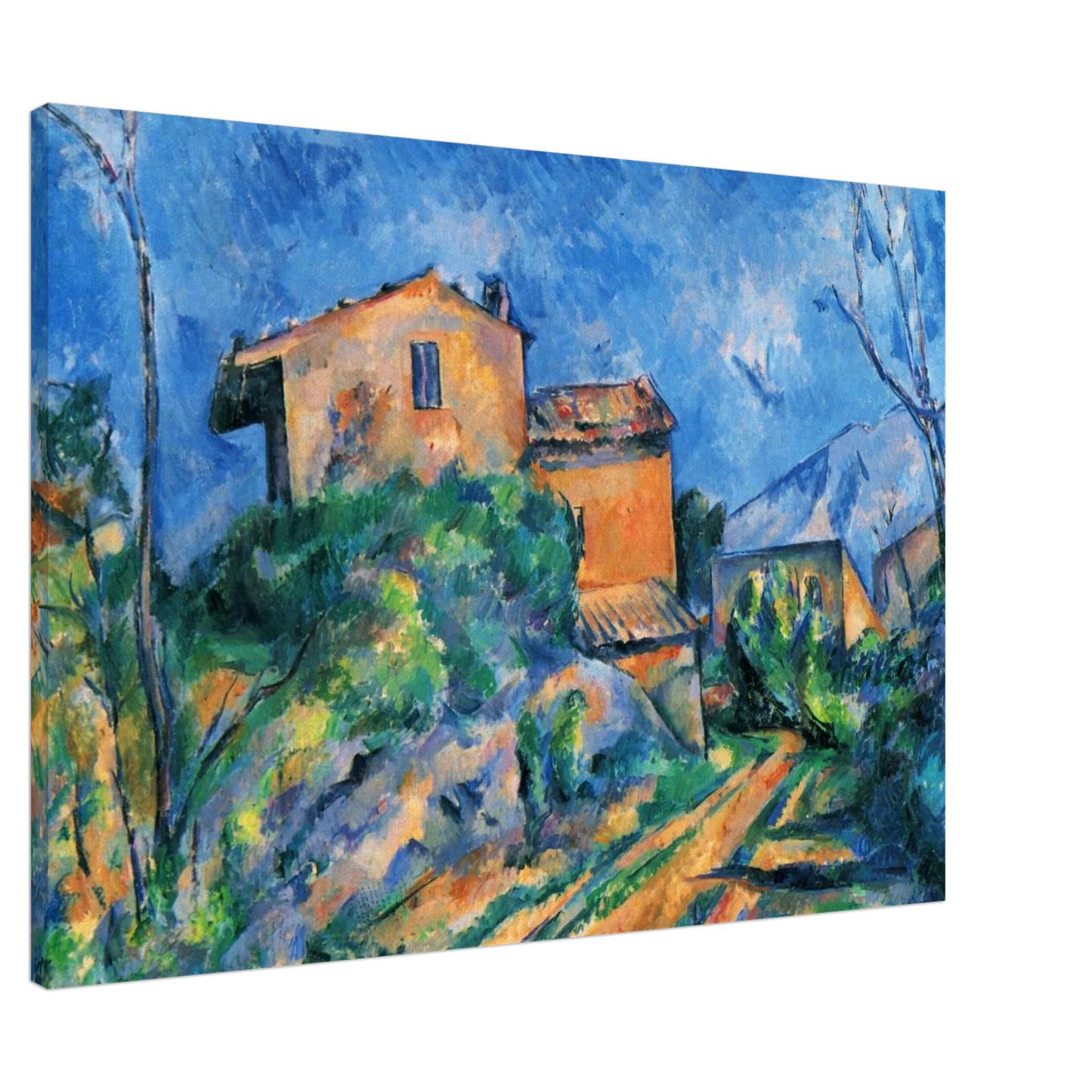Paul Cezanne - Maison Maria with a View of Chateau Noir Canvas - 20x30 cm / 8x12 inches-canvas