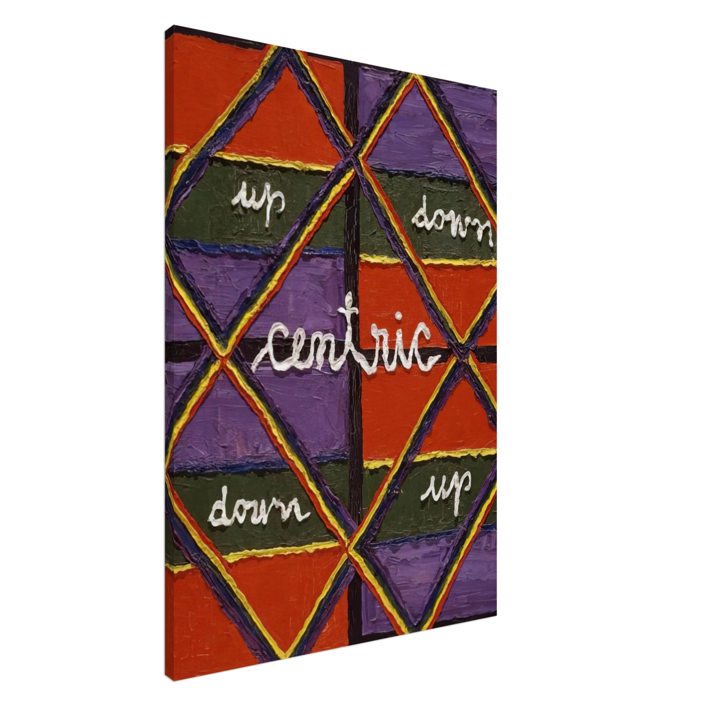 Alfred Jensen - Interlacing Colors I - 1959 Canvas - 20x30 cm / 8x12 inches-canvas