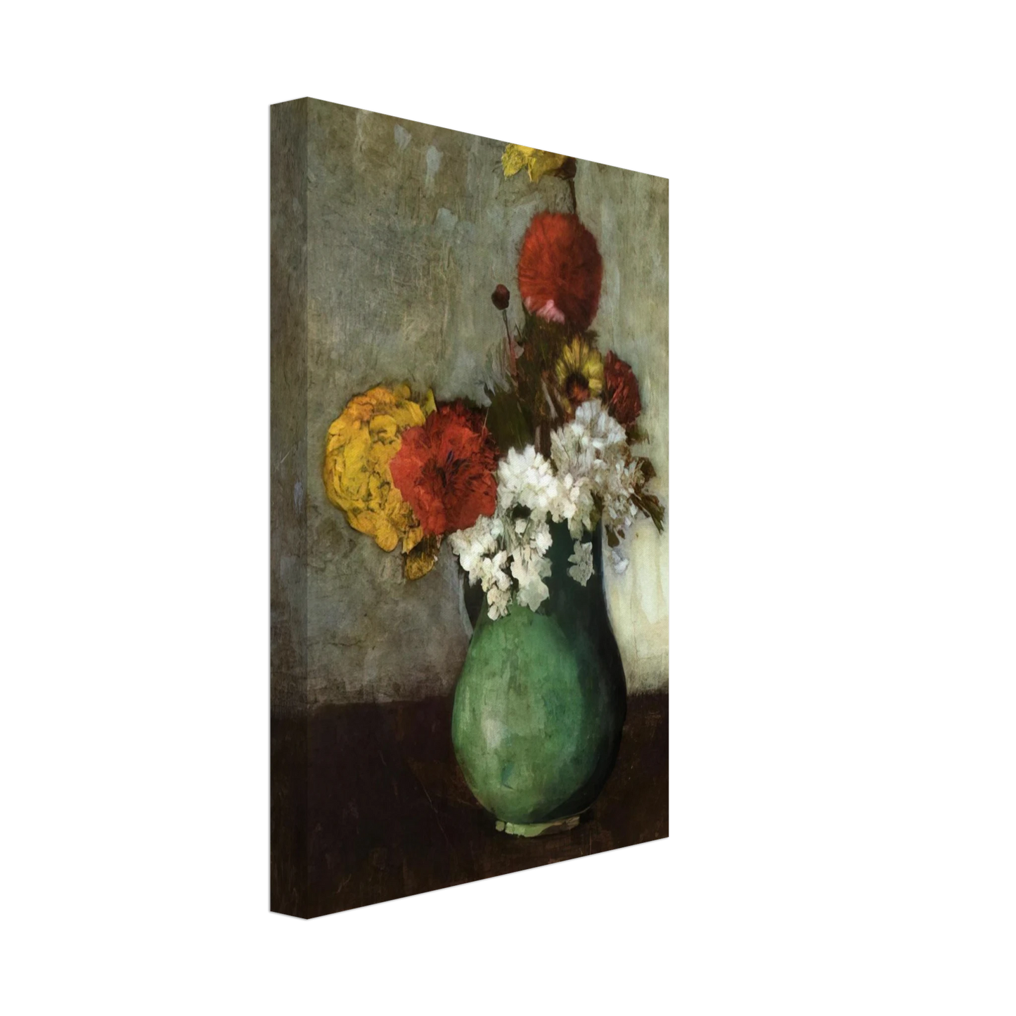 Odilon Redon - VASE OF FLOWERS 1900 Canvas - 40x60 cm / 16x24 inches-canvas