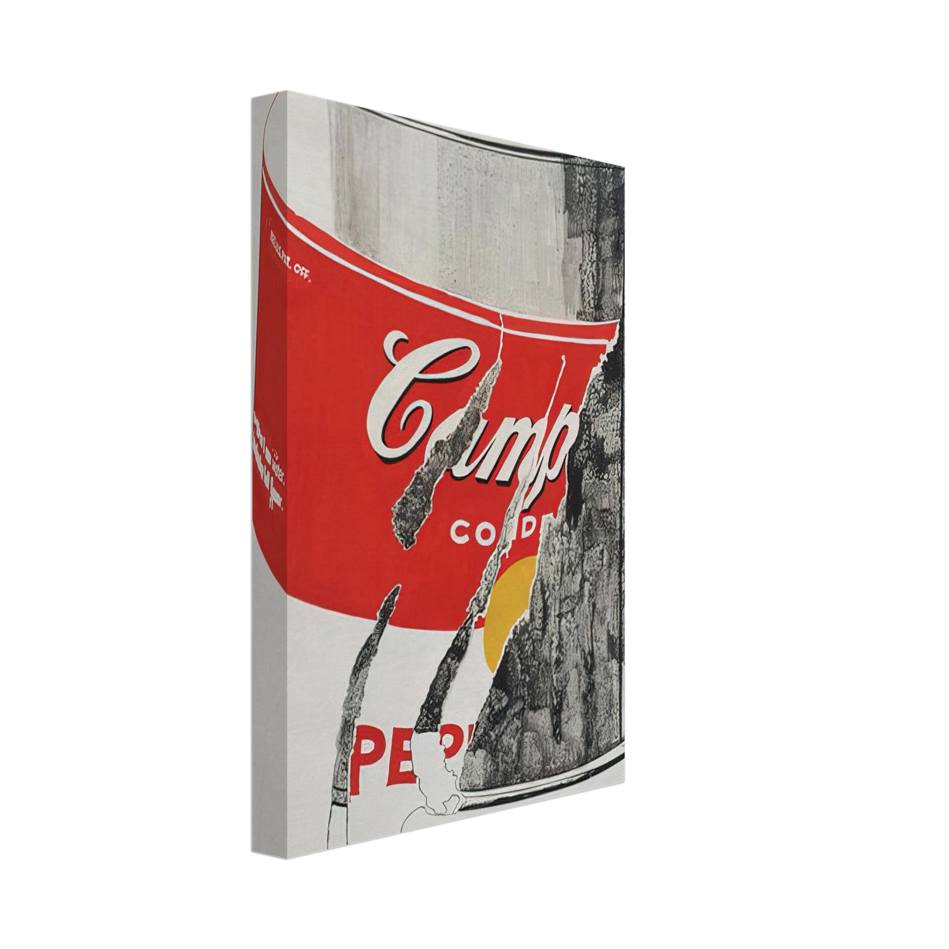 Andy Warhol - Big Torn Campbell's Soup Can  Pepper Pot  Canvas - 70x100 cm / 28x40 inches-canvas