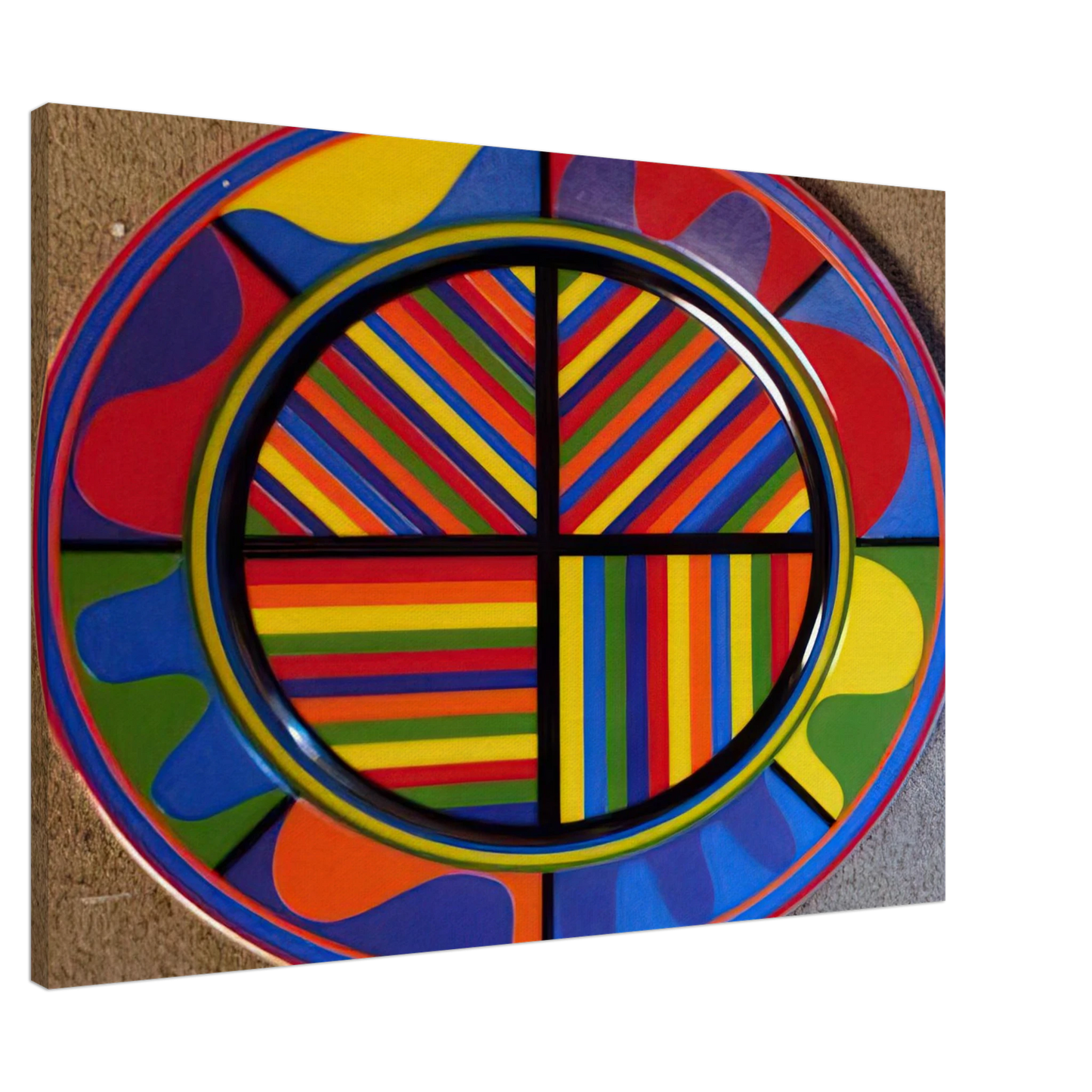 Sol LeWitt - Lines in Four Directions Canvas - 20x30 cm / 8x12 inches-canvas