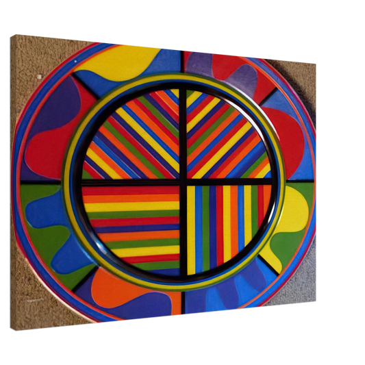 Sol LeWitt - Lines in Four Directions Canvas - 20x30 cm / 8x12 inches-canvas