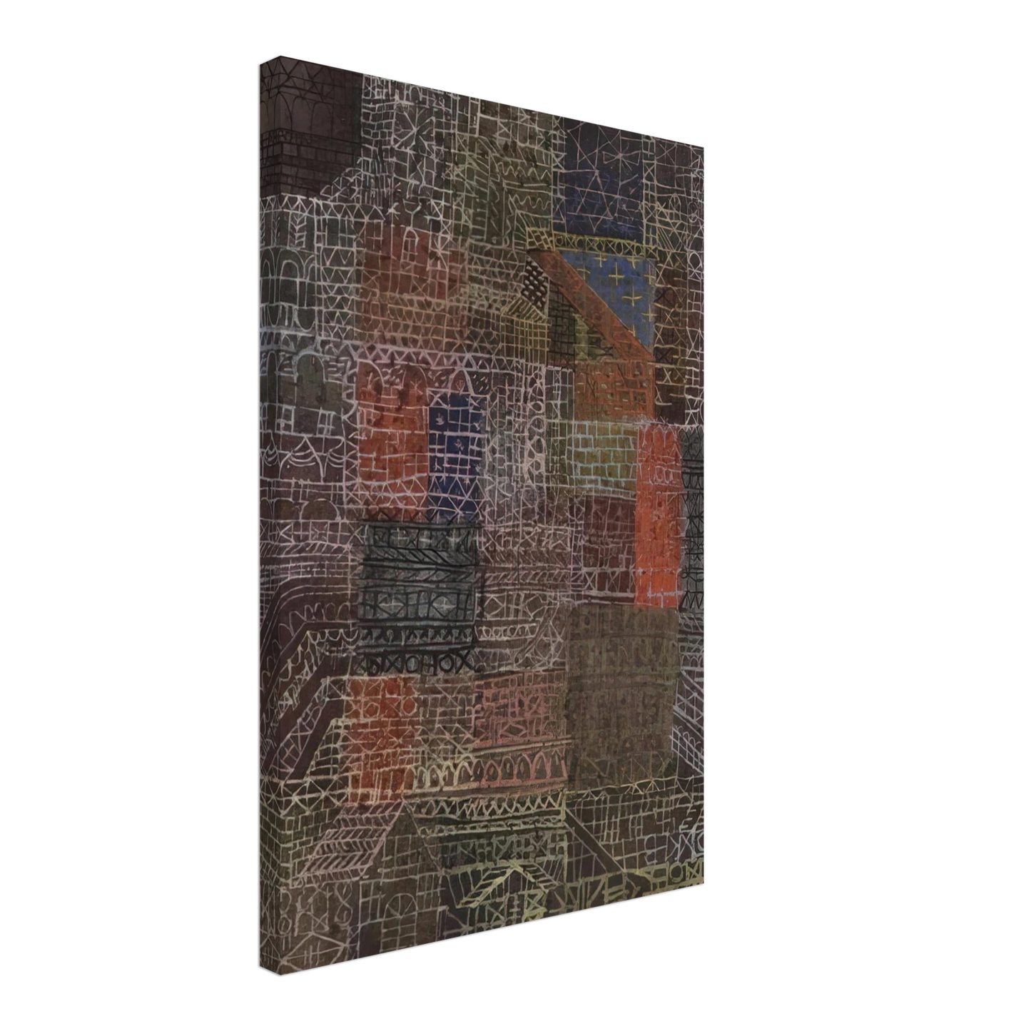 Paul Klee - STRUCTURAL II 1924 Canvas - 40x60 cm / 16x24 inches-canvas