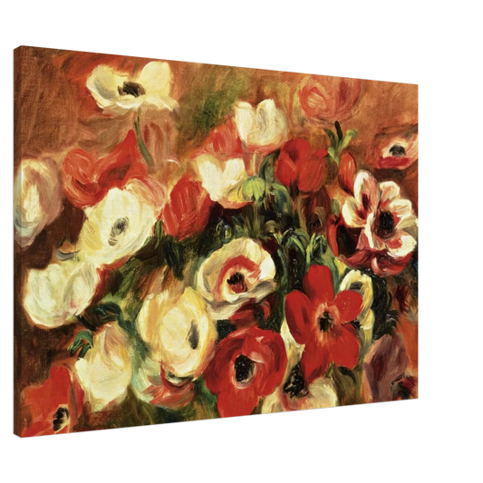 Pierre-Auguste Renoir - Spray of Anemones Canvas - 20x30 cm / 8x12 inches-canvas