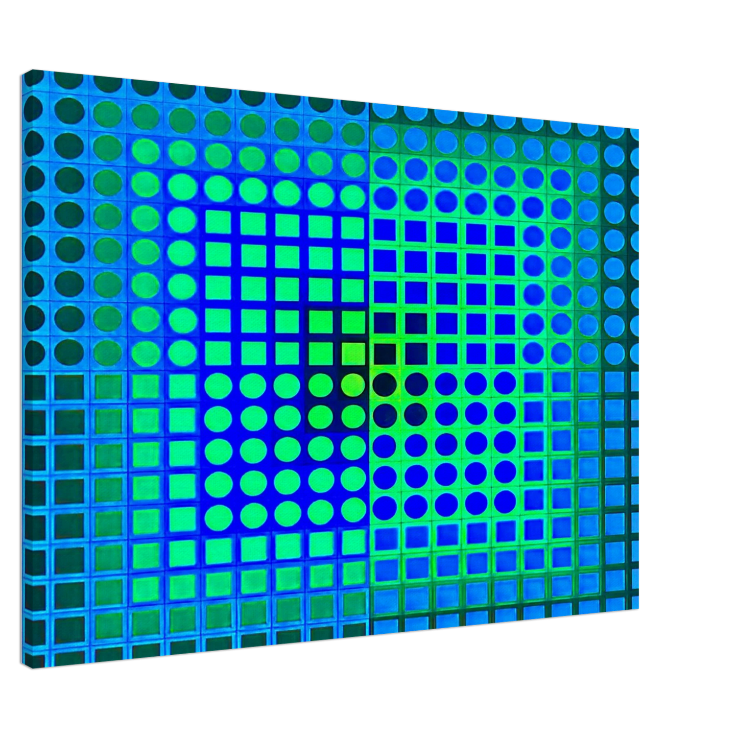 Victor Vasarely - Zoeld V - 1967 Canvas - 20x30 cm / 8x12 inches-canvas