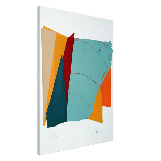 Larry Zox - Red Line II - 1979 Canvas - 20x30 cm / 8x12 inches-canvas