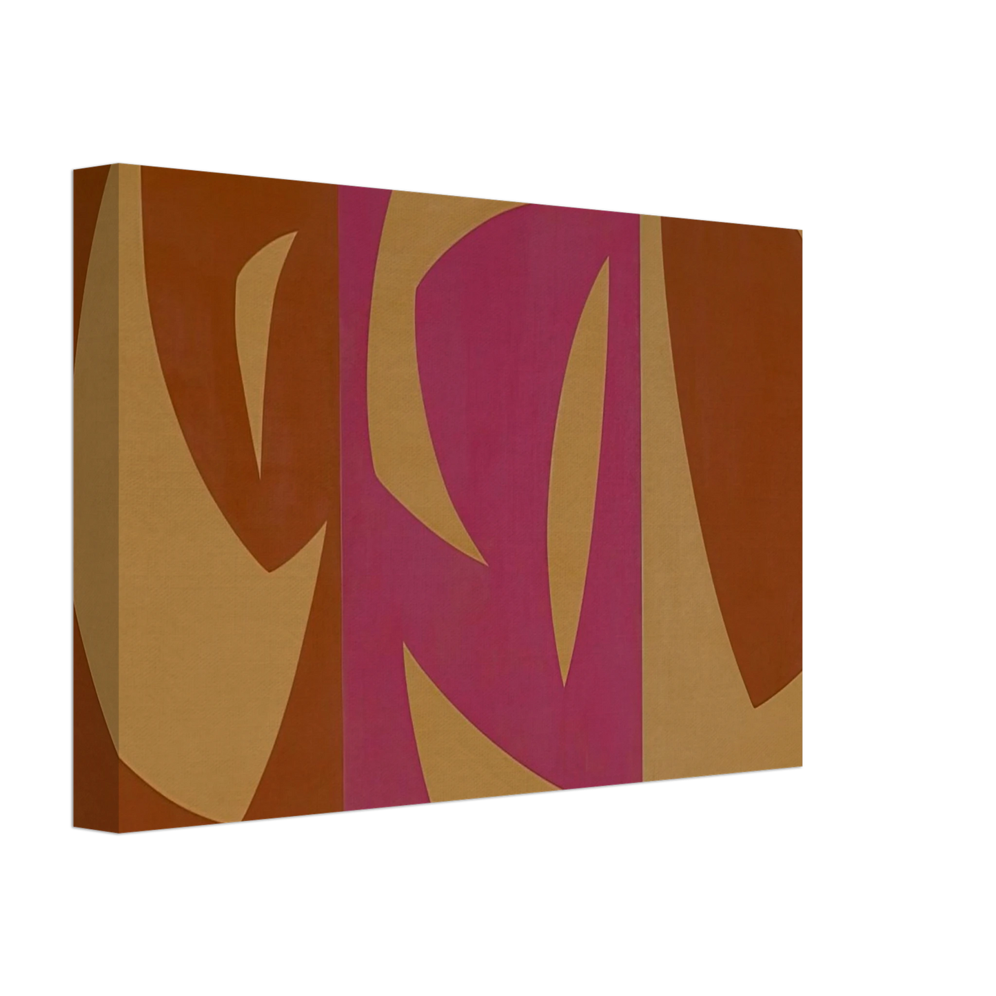 Fernand Leduc - Triptyque ocre-violet-rouge Canvas - 70x100 cm / 28x40 inches-canvas