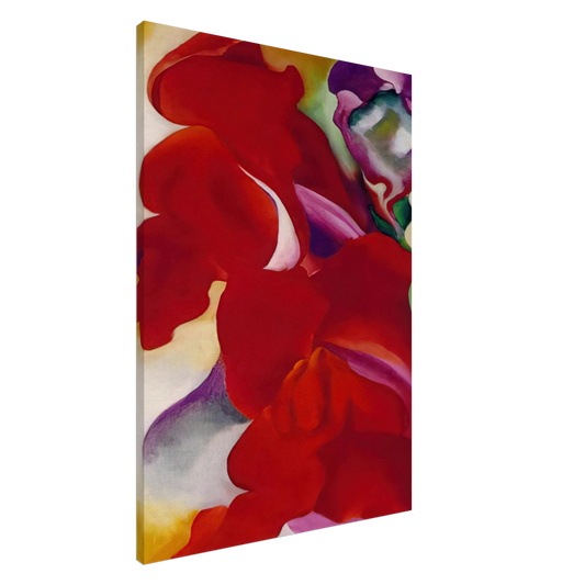 Georgia O'Keeffe - Red Snapdragons Canvas - 20x30 cm / 8x12 inches-canvas