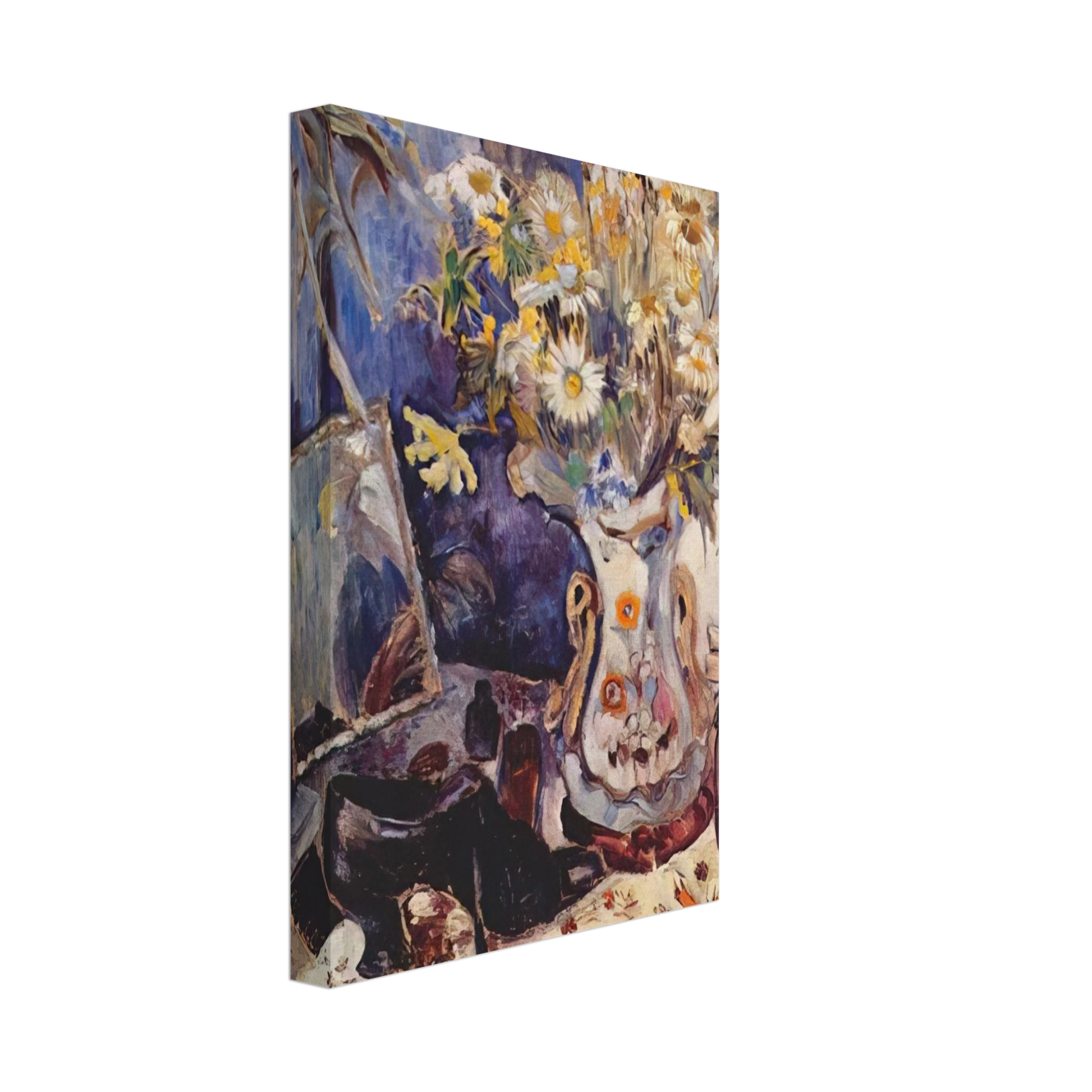 Natalia Goncharova - Still life with shoe and mirror - 1906 Canvas - 40x60 cm / 16x24 inches-canvas