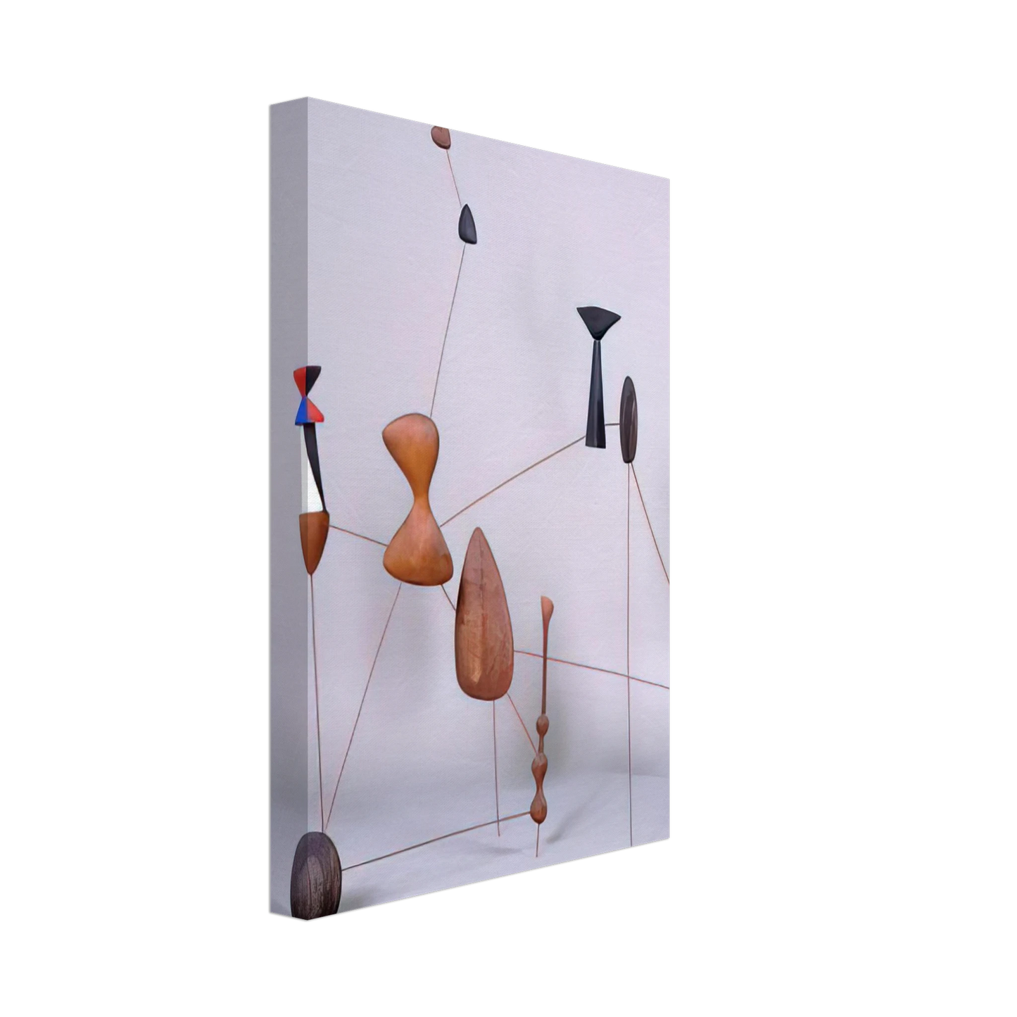 Alexander Calder - VERTICAL CONSTELLATION WITH BOMB 1943 Canvas - 70x100 cm / 28x40 inches-canvas