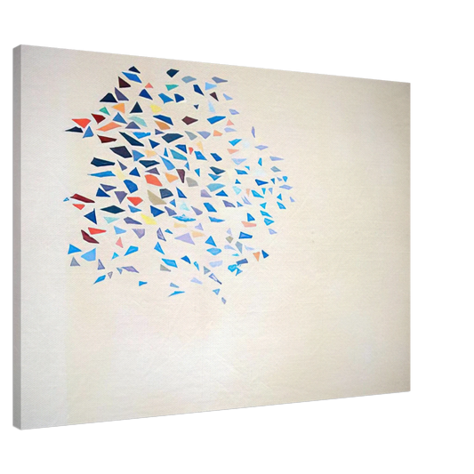 Robert Goodnough - Color Shapes - 1975 Canvas - 20x30 cm / 8x12 inches-canvas