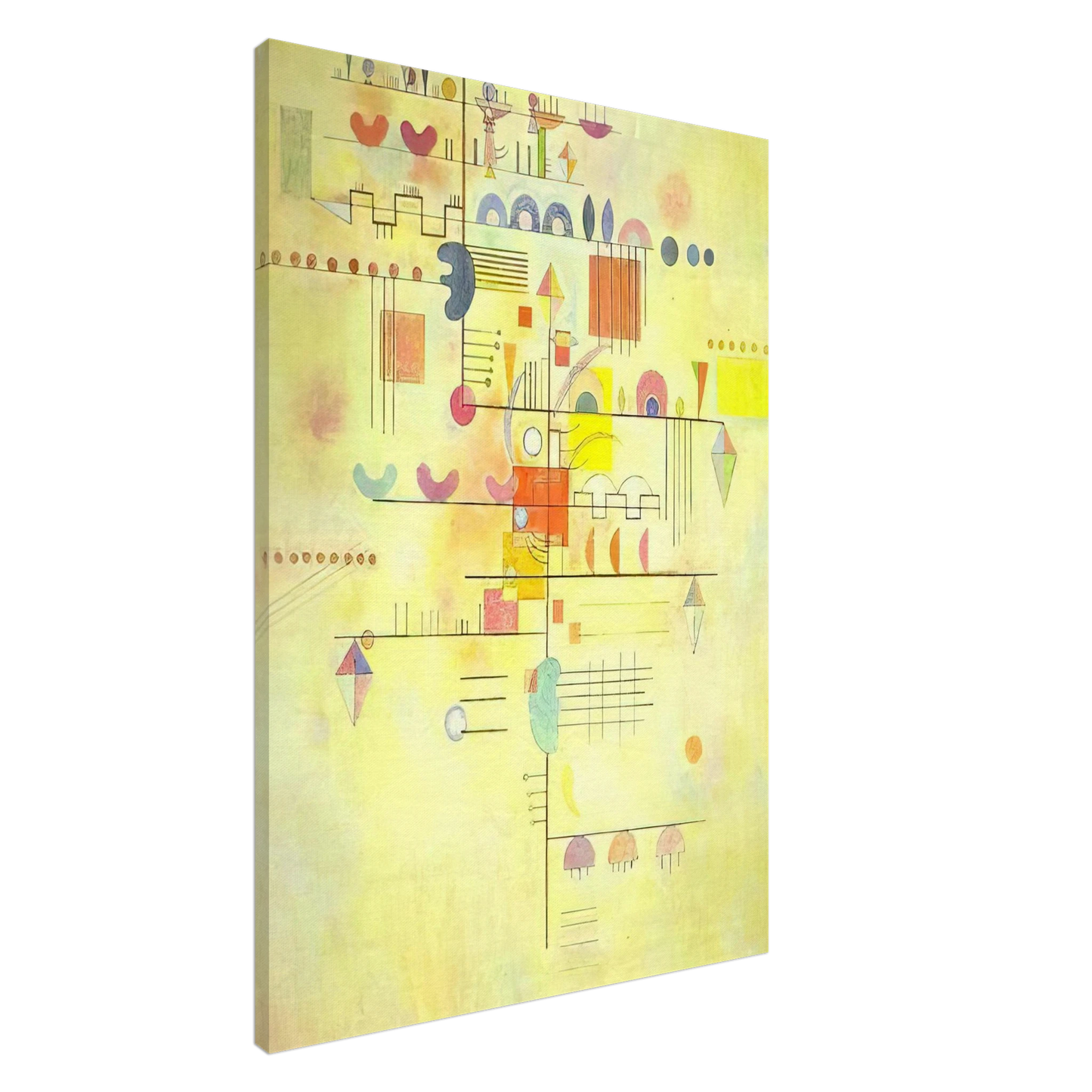 Wassily Kandinsky - GENTLE ACCENT 1934 Canvas - 20x30 cm / 8x12 inches-canvas