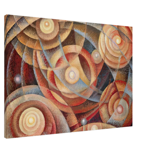 Gerardo Dottori - Ritmi astrali - 1916 Canvas - 20x30 cm / 8x12 inches-canvas