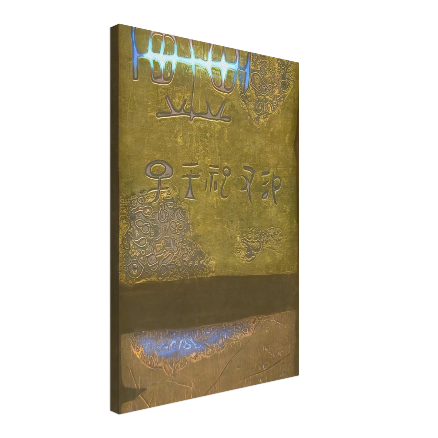 Hiroyuki Tajima - Ancient Writing - 1968 Canvas - 40x60 cm / 16x24 inches-canvas