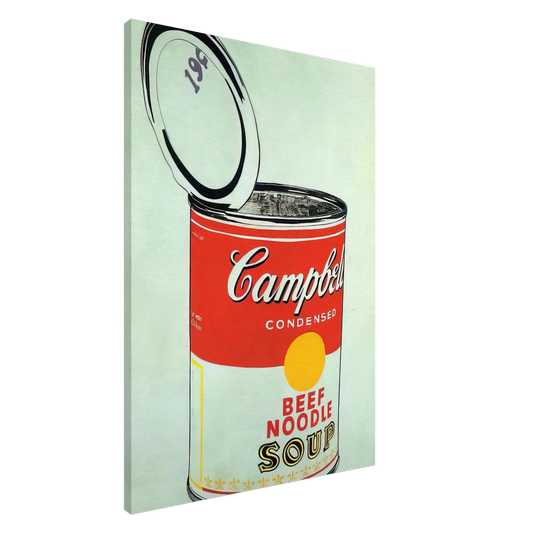 Andy Warhol - Big Campbell's Soup Can 19c  Beef Noodle  Canvas - 20x30 cm / 8x12 inches-canvas