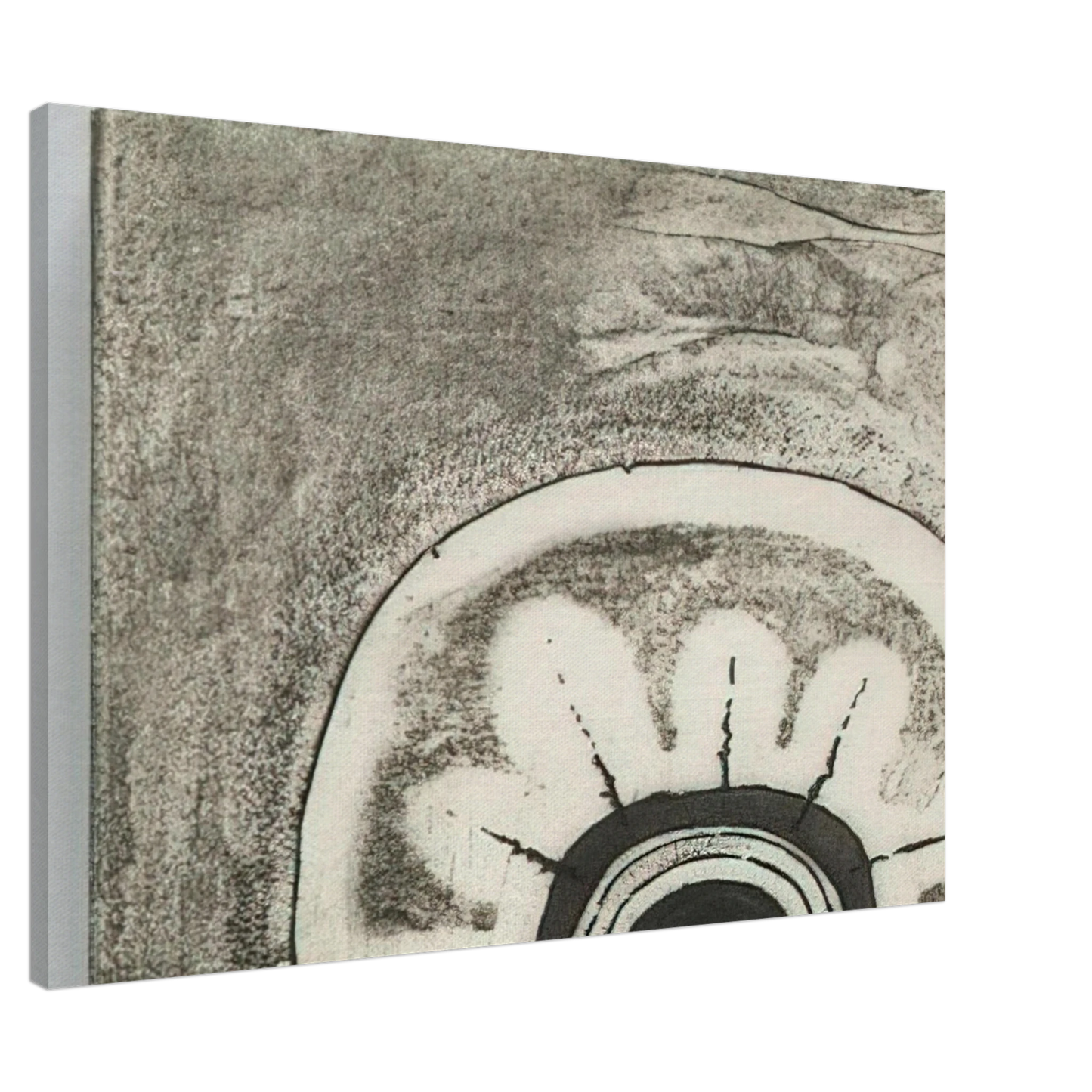 Lee Bontecou - FIFTH STONE SIXTH STONE 1968 Canvas - 20x30 cm / 8x12 inches-canvas