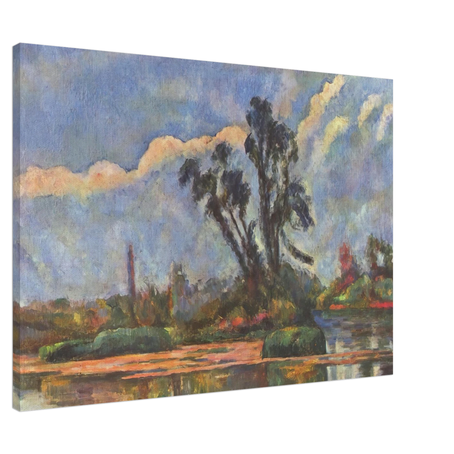Paul Cezanne - Bank of the Oise Canvas - 20x30 cm / 8x12 inches-canvas