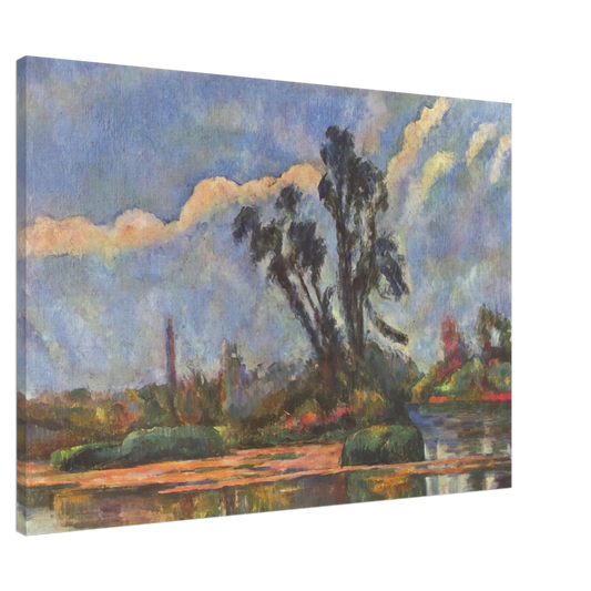 Paul Cezanne - Bank of the Oise Canvas - 20x30 cm / 8x12 inches-canvas