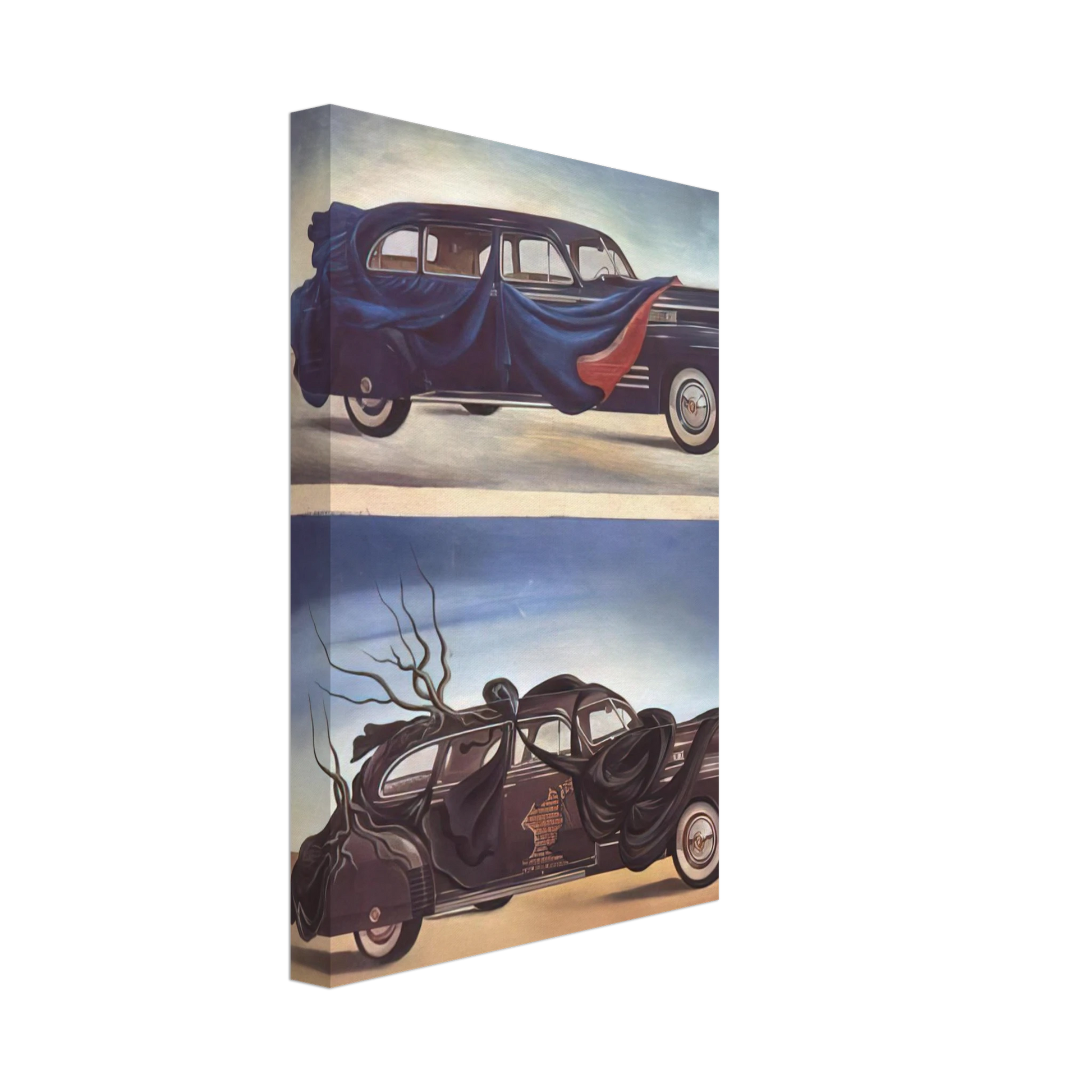 Salvador Dali - CAR CLOTHING CLOTHED AUTOMOBILE Canvas - 40x60 cm / 16x24 inches-canvas