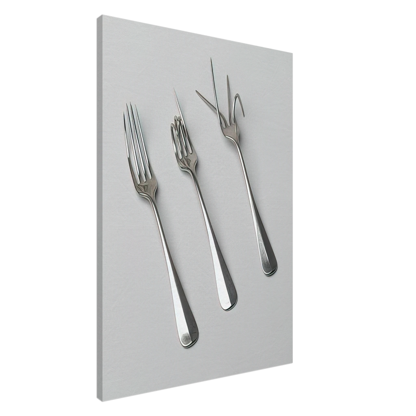 Bruno Munari - Fork Design - 1958 Canvas - 20x30 cm / 8x12 inches-canvas