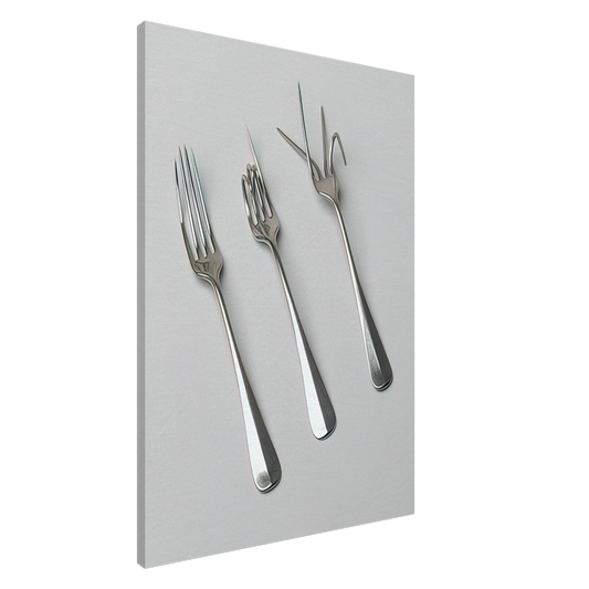 Bruno Munari - Fork Design - 1958 Canvas - 20x30 cm / 8x12 inches-canvas