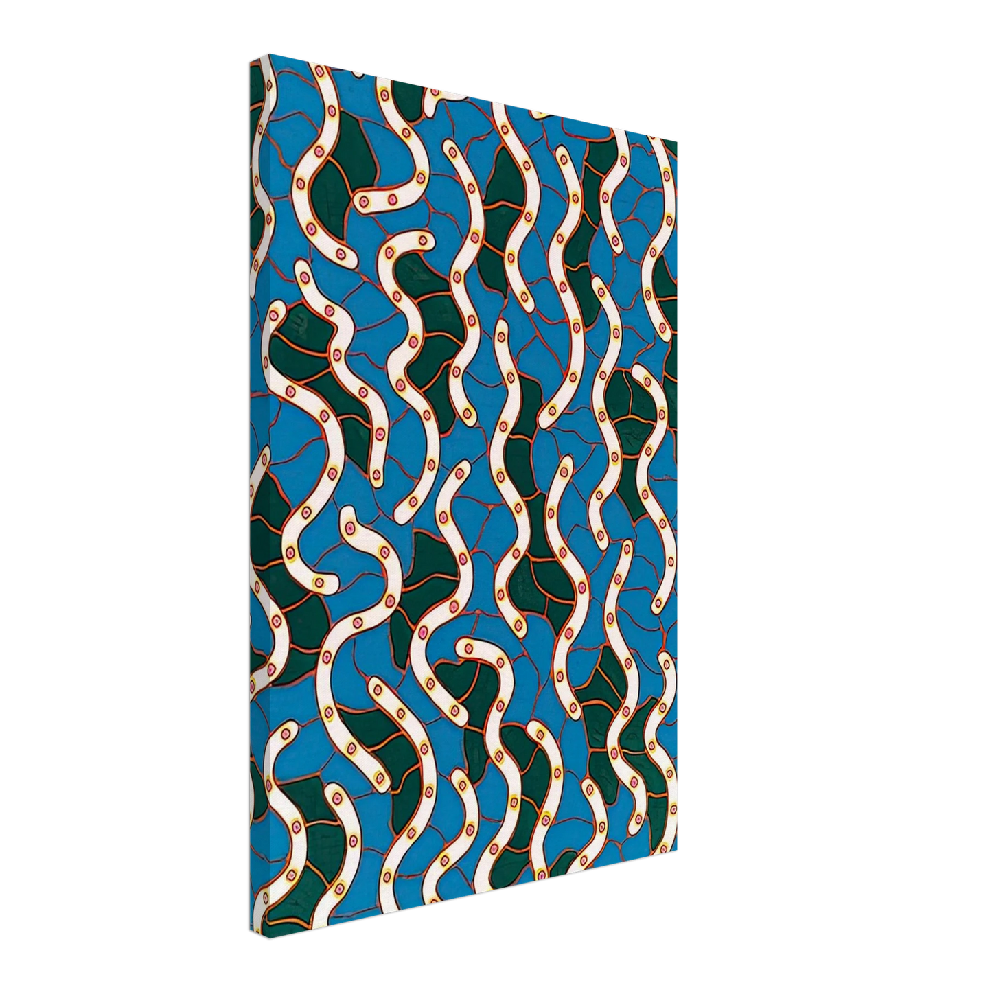 Yayoi Kusama - WAVES ON THE HUDSON RIVER 1988 Canvas - 40x60 cm / 16x24 inches-canvas