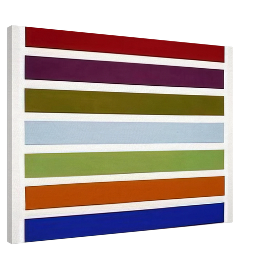 Gene Davis - Wall Stripes No. 3 - 1962 Canvas - 20x30 cm / 8x12 inches-canvas