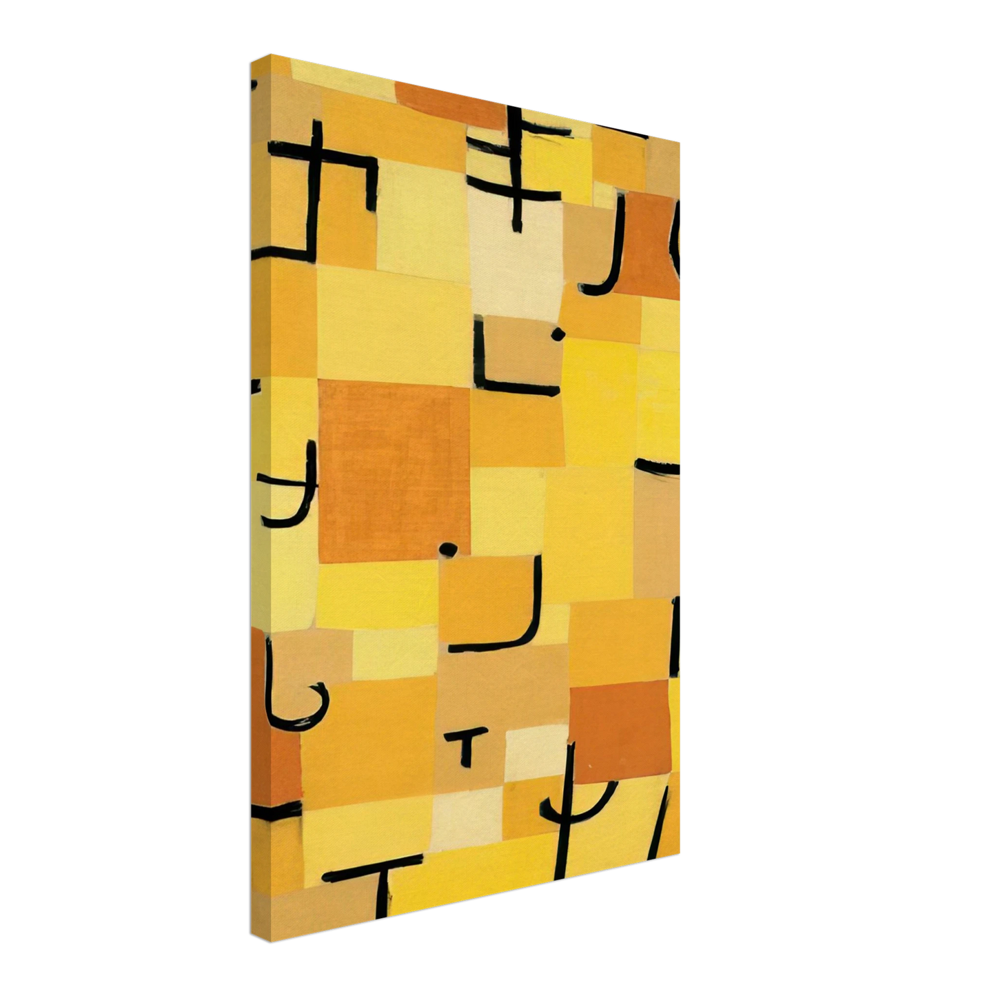 Paul Klee - CHARACTERS IN YELLOW 1937 Canvas - 40x60 cm / 16x24 inches-canvas