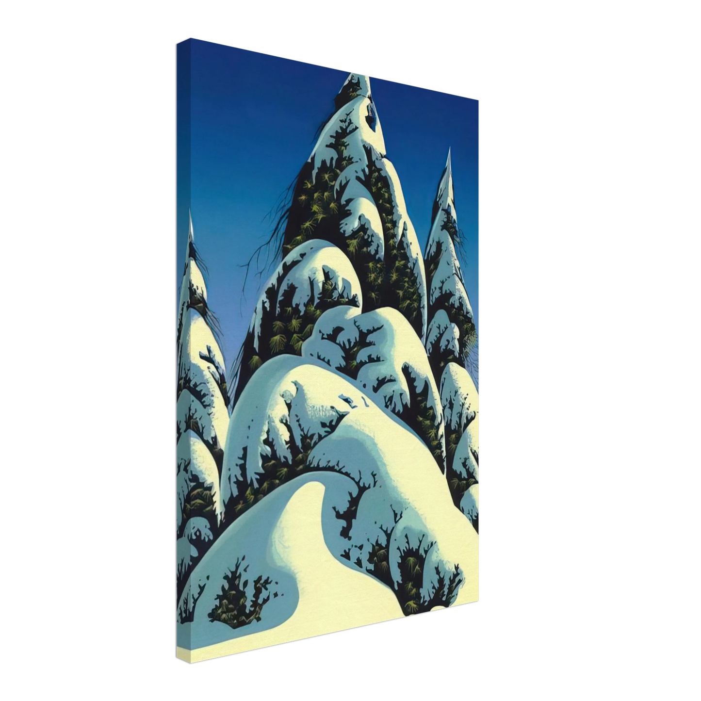 Eyvind Earle - New Fallen Snow Canvas - 70x100 cm / 28x40 inches-canvas