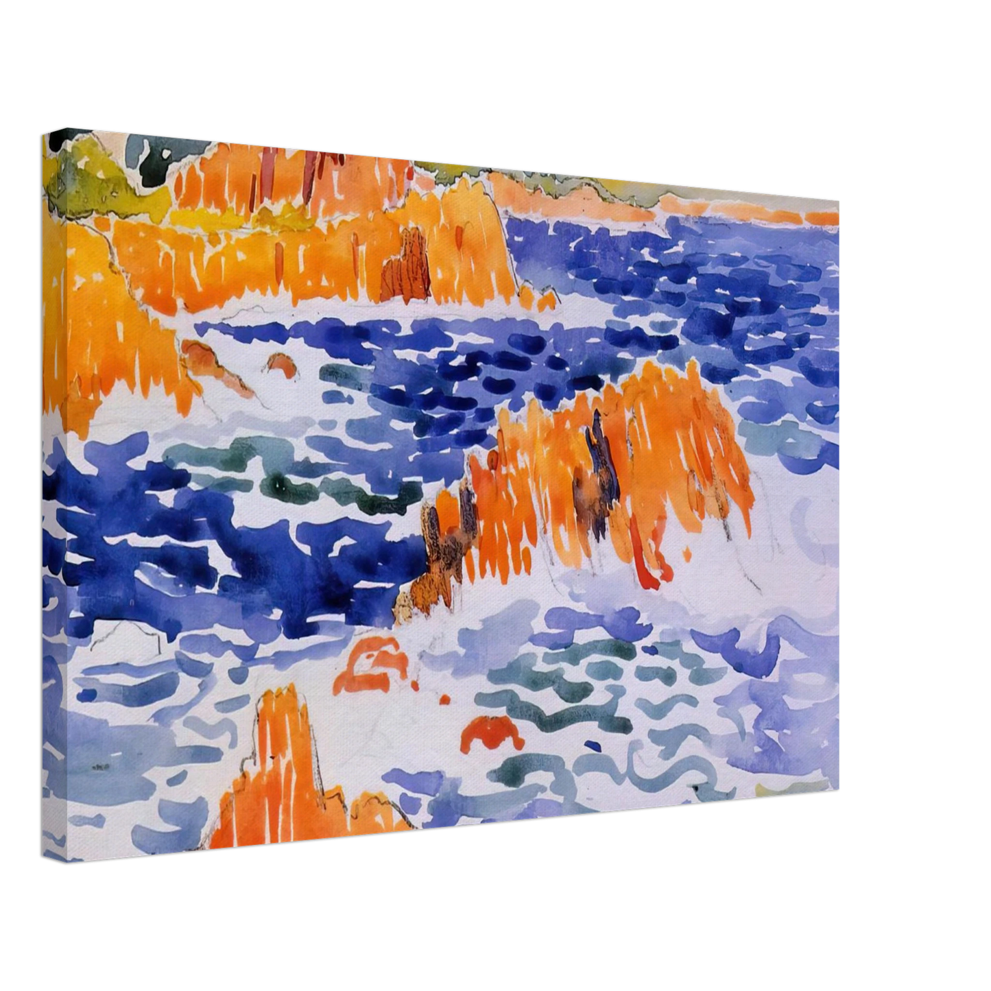 Henri-Edmond Cross - Rocks at Trayas Canvas - 70x100 cm / 28x40 inches-canvas